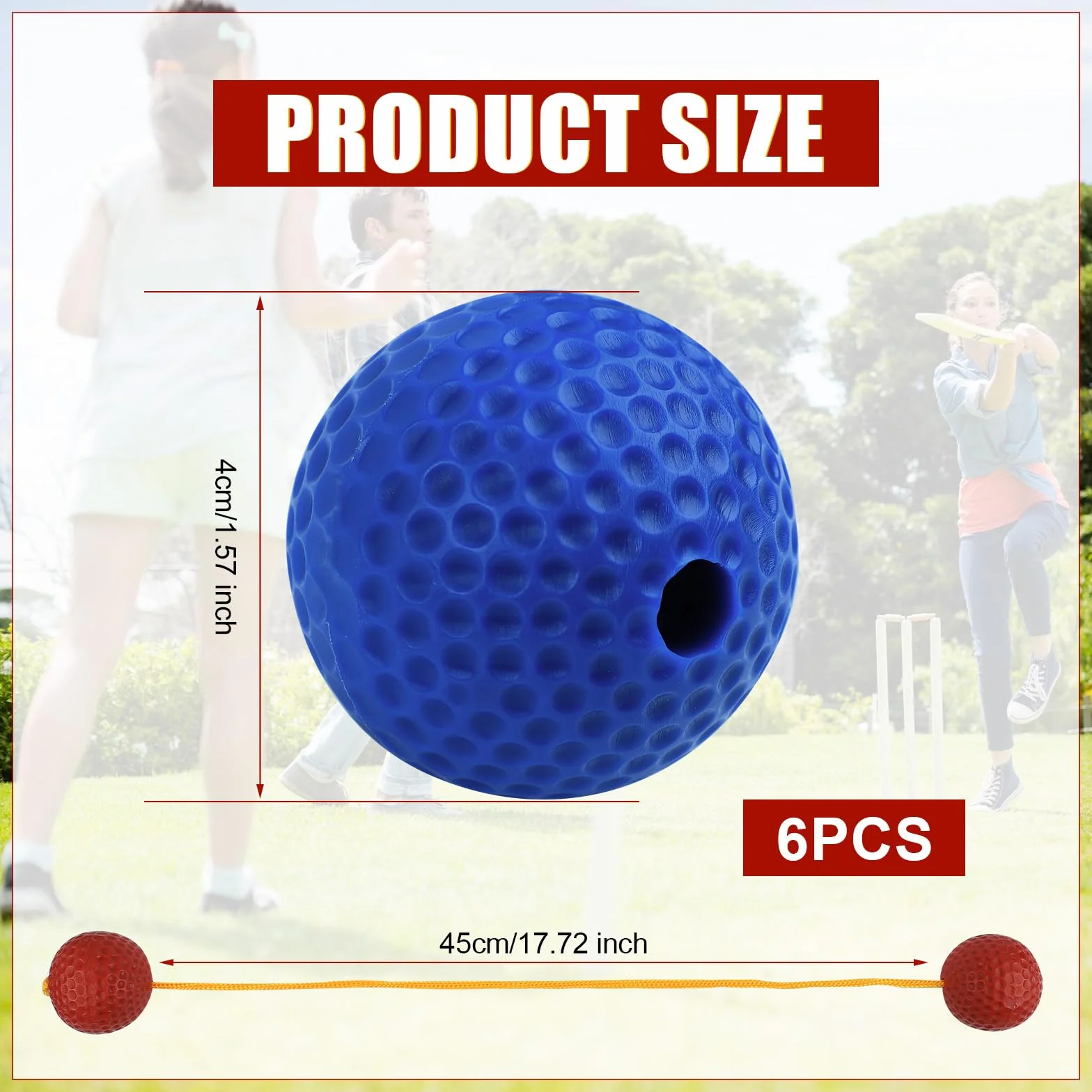 6 Paczek Wymiana Pilek Drabinkowych, Gra Ladder Ball Toss Ladderball Rzucanie Pilek Drabinka w Stylu Turniejowym Pilki Golfowe Akcesoria do Gier Sportowych Toss Match (Czerwony i Niebieski)