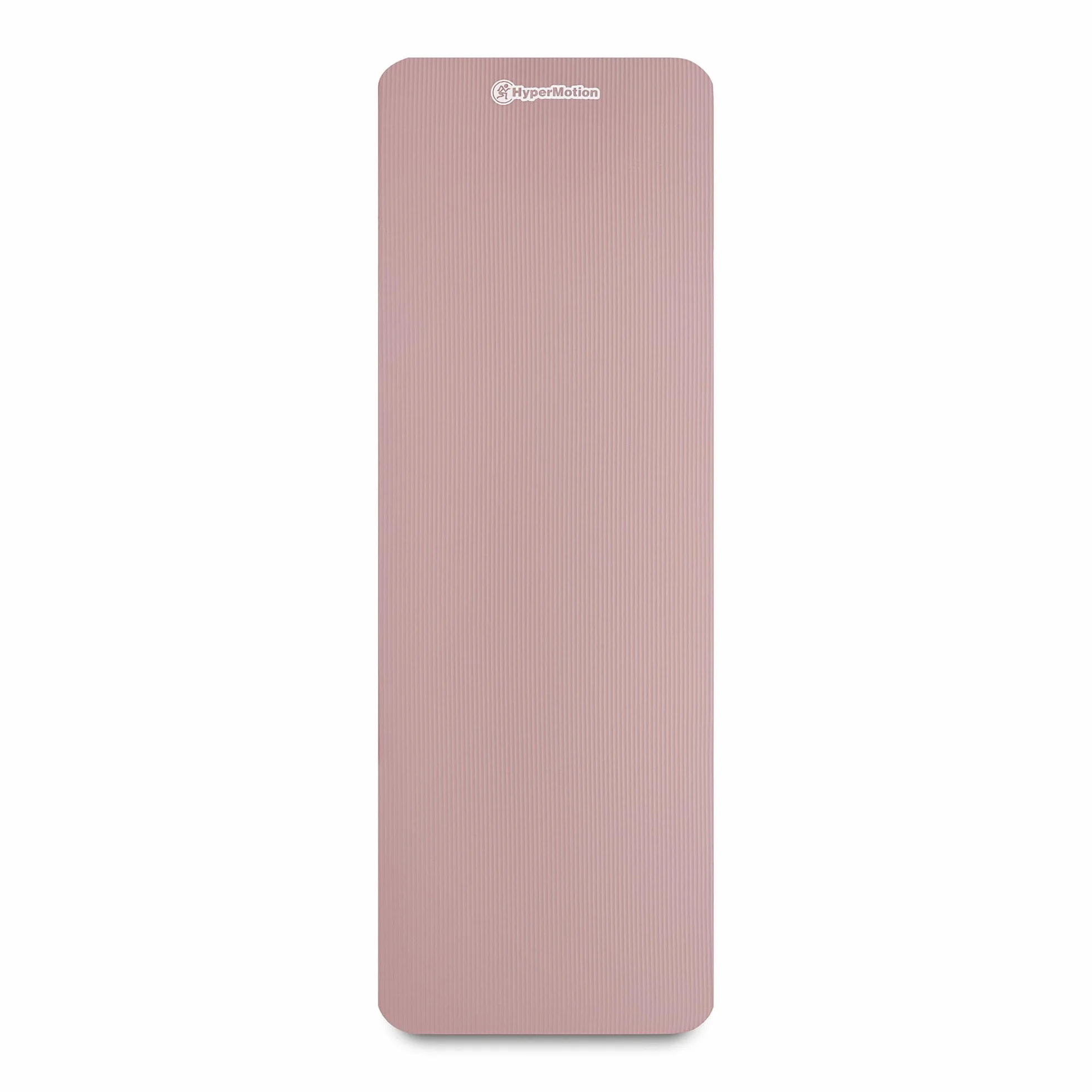 HyperMotion Mata do Ćwiczeń Fitness i Jogi NBR 183x61x1,5 cm Brudny Róż, Antypoślizgowa 15 mm, z Paskiem do Ćwiczeń i Przenoszenia, Gruba Mata do Jogi, Pilates i Stretchingu
