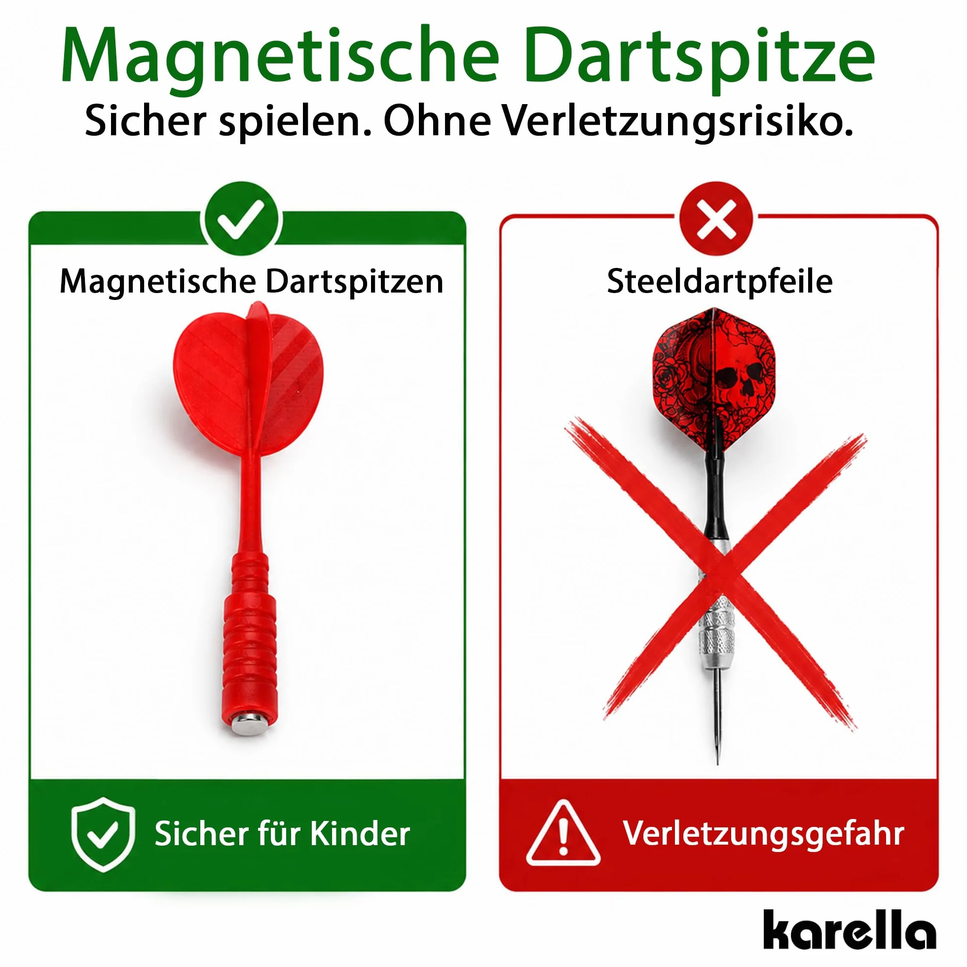 Karella Tarcza do darta magnes 40 cm model Family w zestawie 6 rzutek magnetycznych