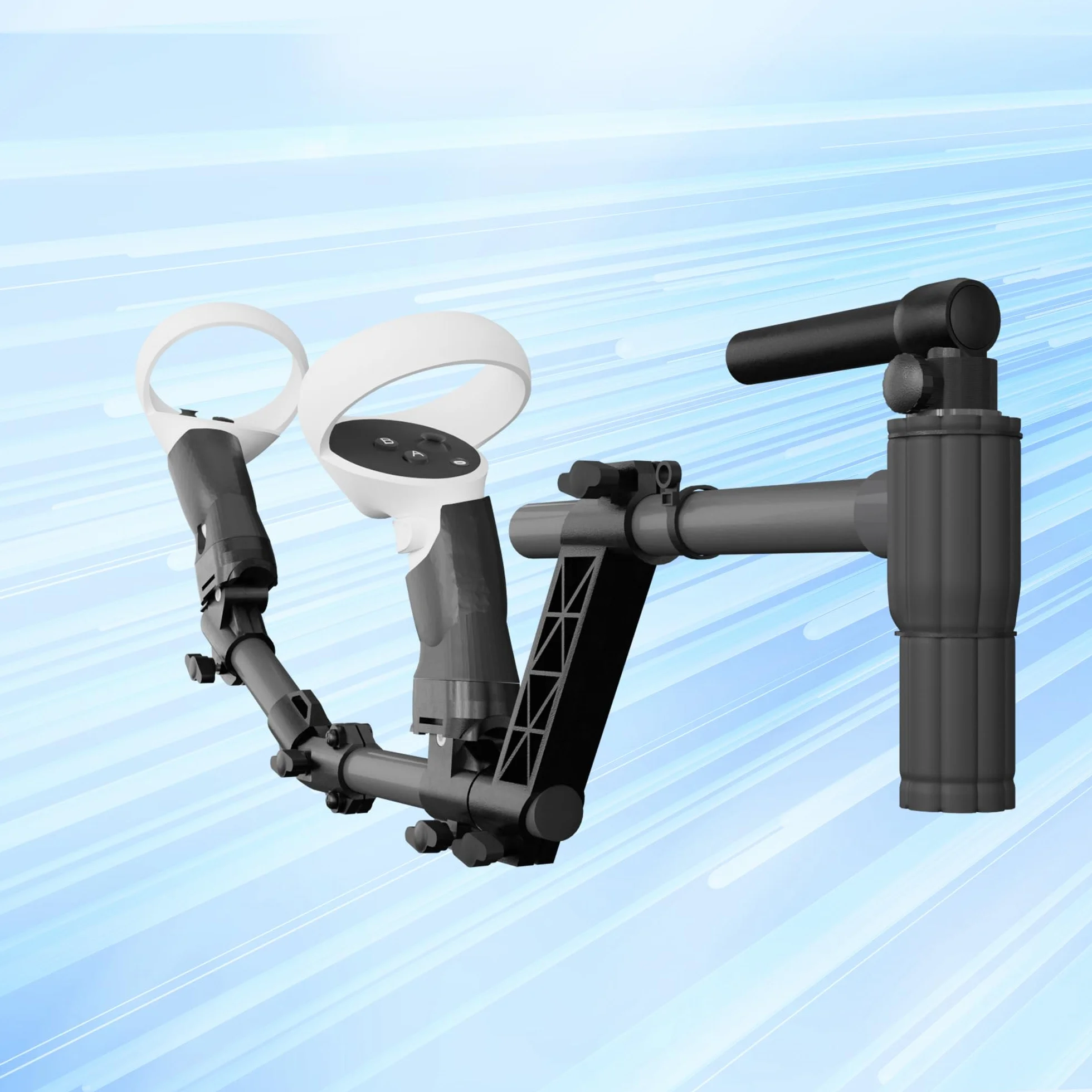 Magnetyczna kolba do pistoletu VR do Quest 2, uchwyt karabinowy VR, akcesoria do kontrolera zapasów, kompatybilne z MetaQuest 2, lekki i szybko zdejmowany magnetyczny adapter do pistoletu Quest2