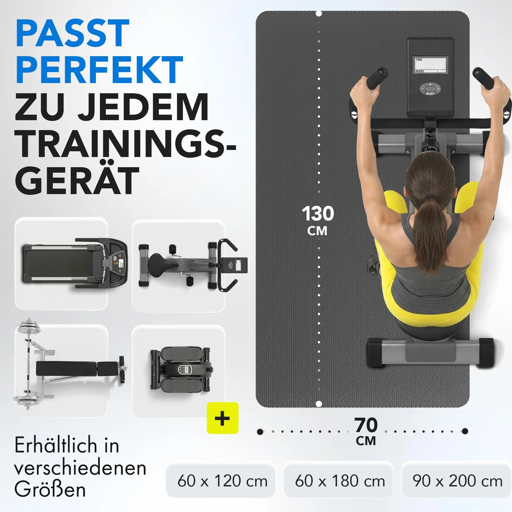 LILENO SPORTS Bieżnia 8 mm Mata Fitness Do Eliptycznych Trenerów Rolkowych