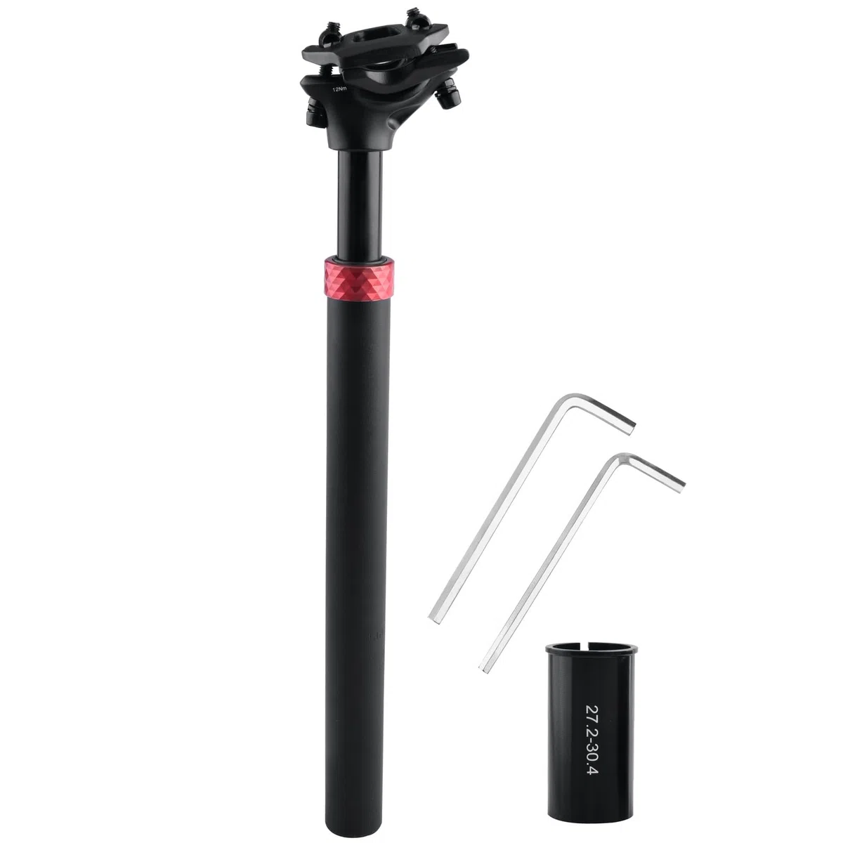Azarxis 350 mm sztyca podsiodłowa Shim, adapter do sztycy siodełka rowerowego, tuleja redukcyjna Shim do rowerów górskich, wyścigowych, rowerów elektrycznych, MBT, BMX, DH