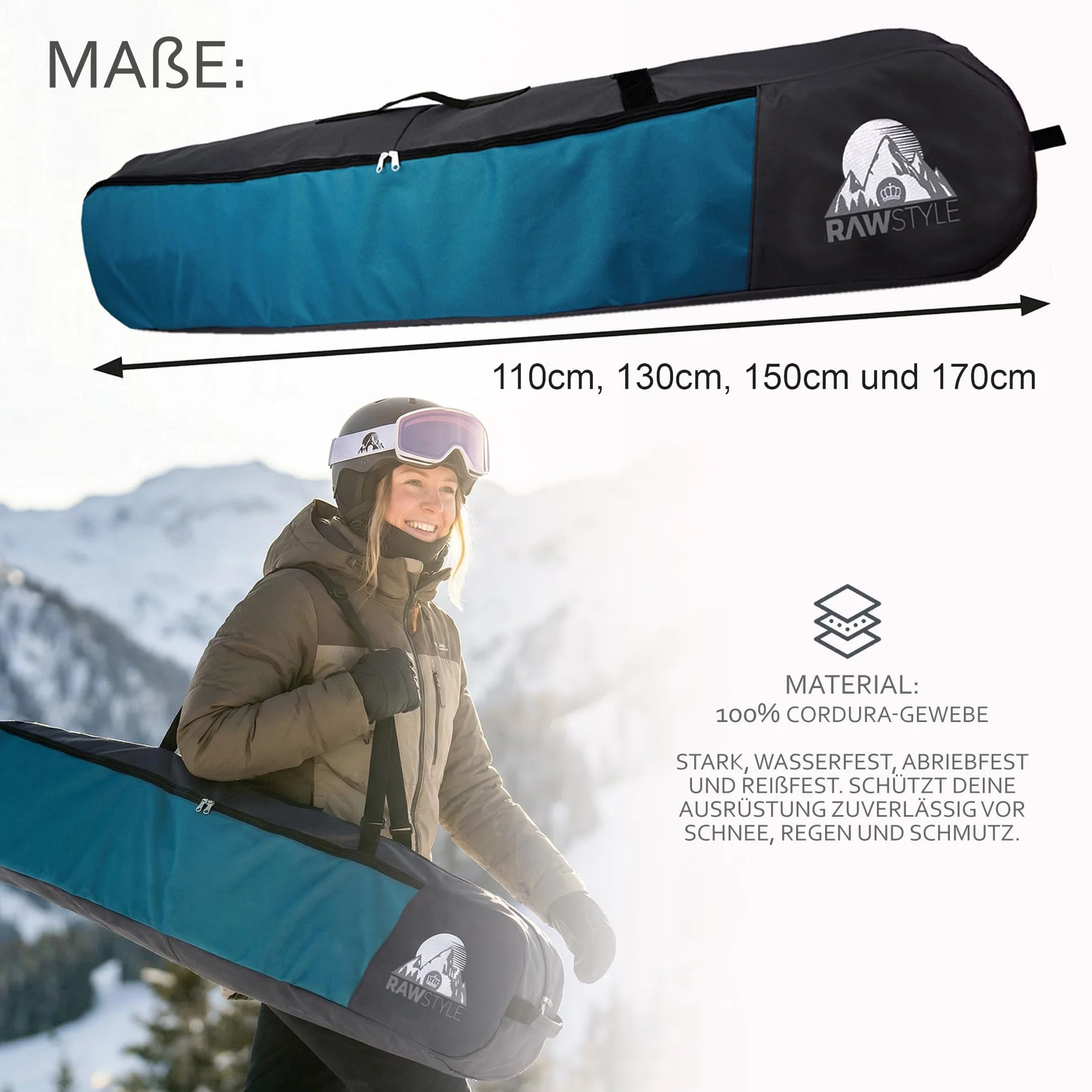 Rawstyle Torba snowboardowa, torba snowboardowa, torba snowboardowa, plecak snowboardowy, model 2