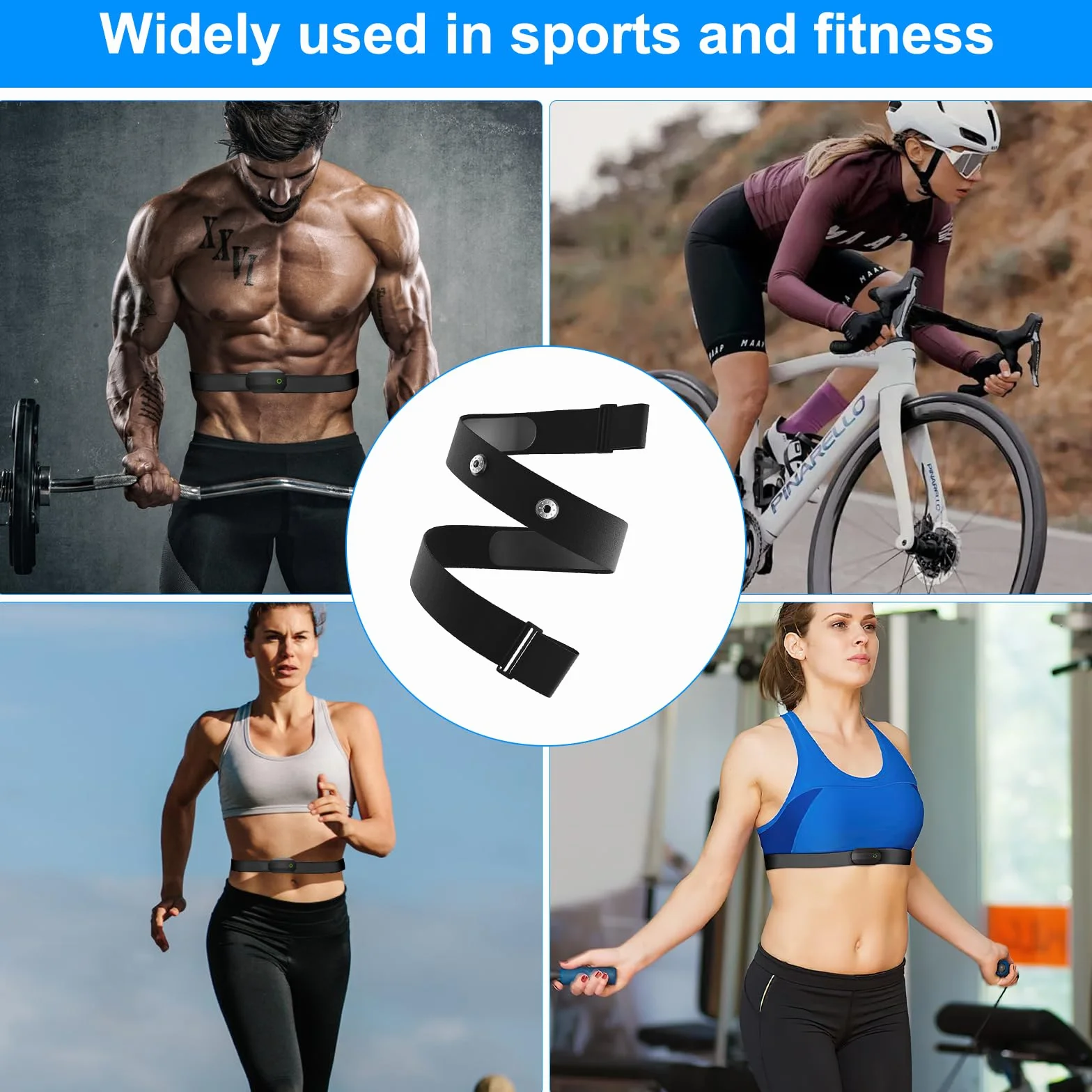 Zamieniony pas piersiowy V3, zapasowy pasek do ANT, regulowany elastyczny pas zastępczy, pasuje do Polar H1, H10, H9, H7, Garmin