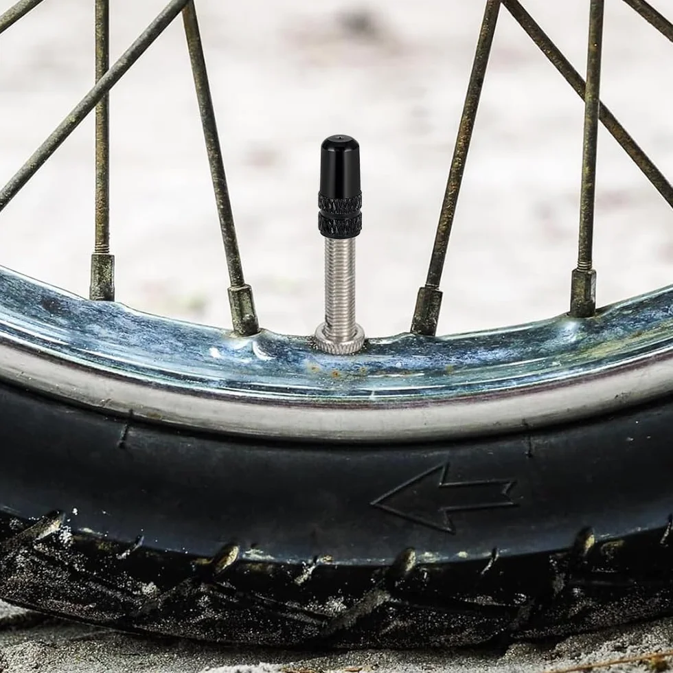 6 szt. czarna nasadka na wentyl Presta, aluminiowe anodowane osłony na trzpień zaworu rowerowego, stosowane w zaworach Presta/francuskich do rowerów MTB, wyścigów szosowych, 6 szt