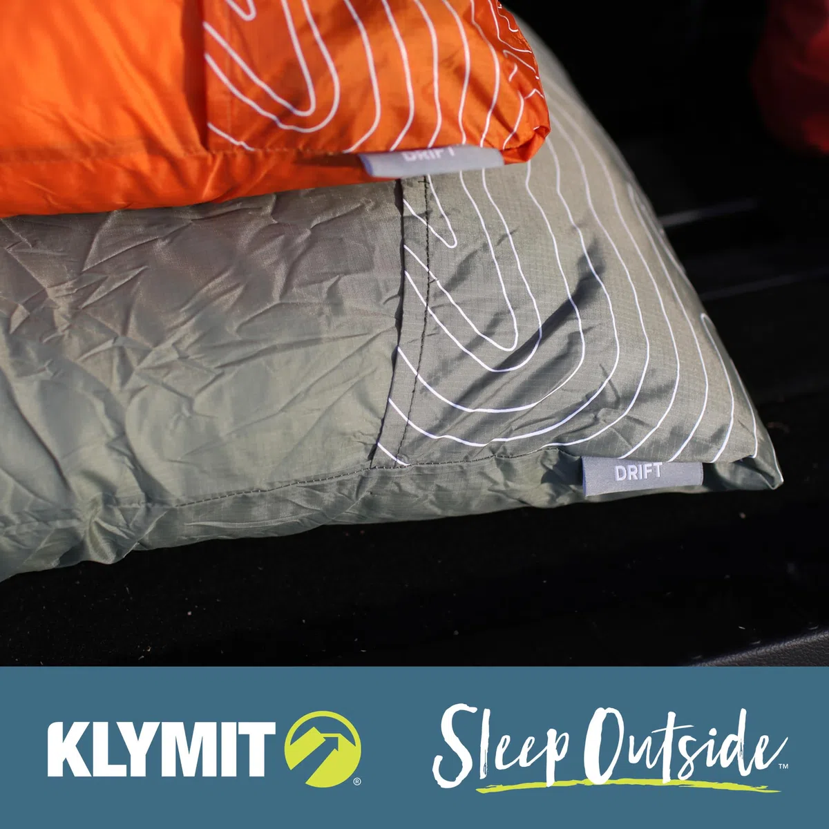 Klymit Unisex Drift poduszka kempingowa, zielona, regularna