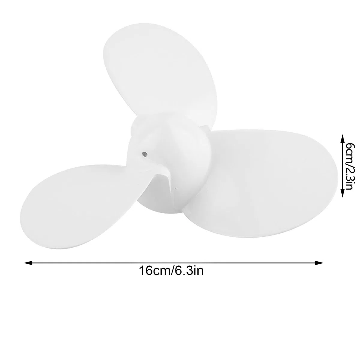 Außenbord Propeller Bootspropeller Elektrischer Außenborder Propeller 3 Blatt Propeller 7 1/4 5-A Aluminium Propeller Boot Saußenbordmotor für Weiße Motorenteile Des Bootes 3