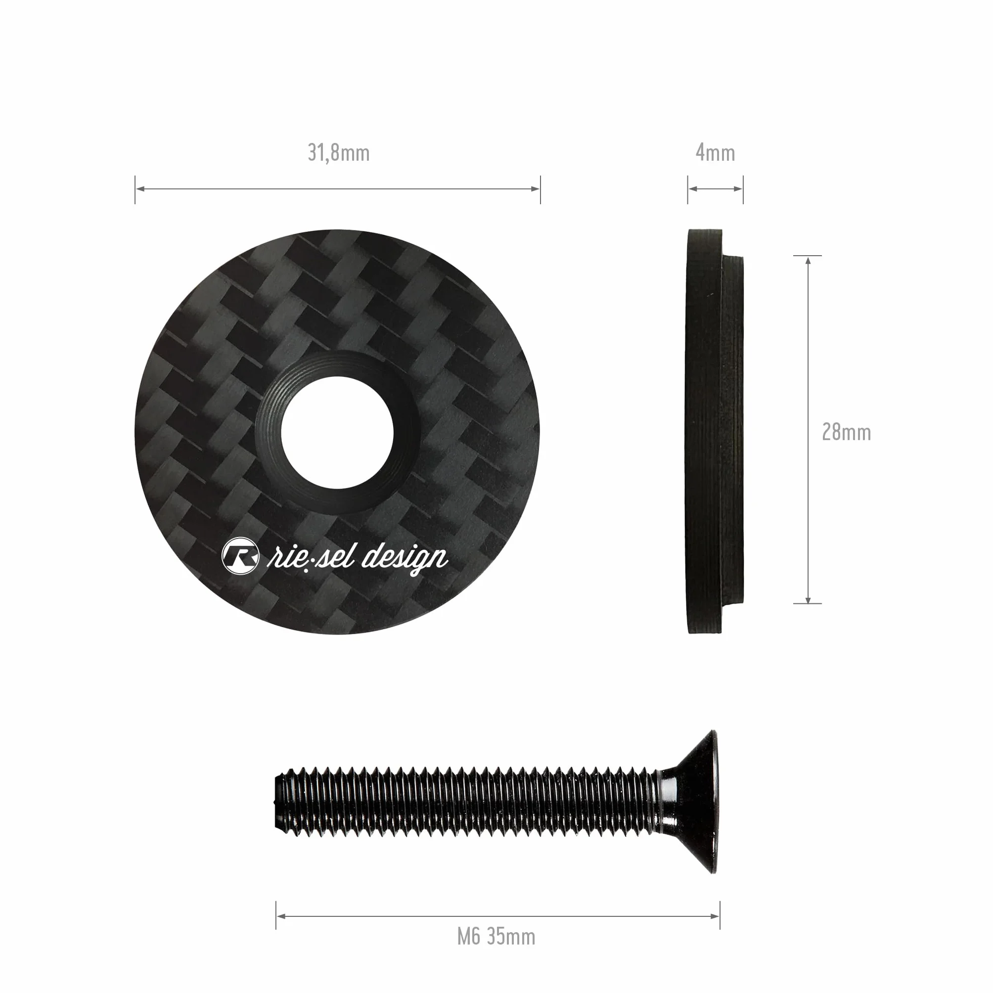 Riesel Design Stem: Czapka kierownicy Mixed