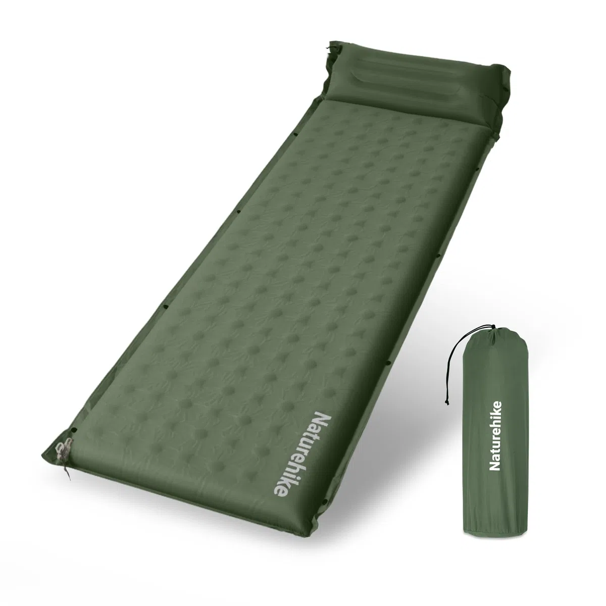 Naturehike Samopompujący się materac dmuchany z poduszką pod głowę, lekka mata kempingowa do aktywności na świeżym powietrzu i w podróży, samopompująca i wygodna