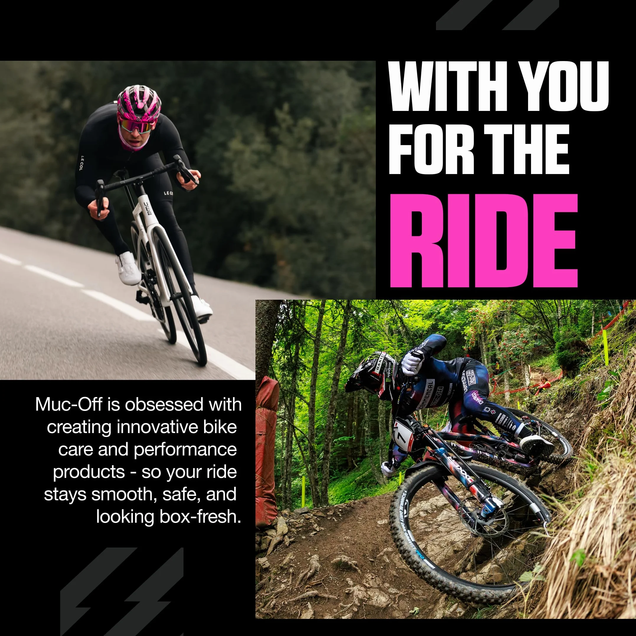 Muc-Off 20137 Ultimate zestaw do montażu bez rur do rowerów bezdętkowych, drogi/żwiru/CX 44 mm - zawiera taśmę do felg, łatki uszczelniające, zawory bezdętkowe i środek uszczelniający opony