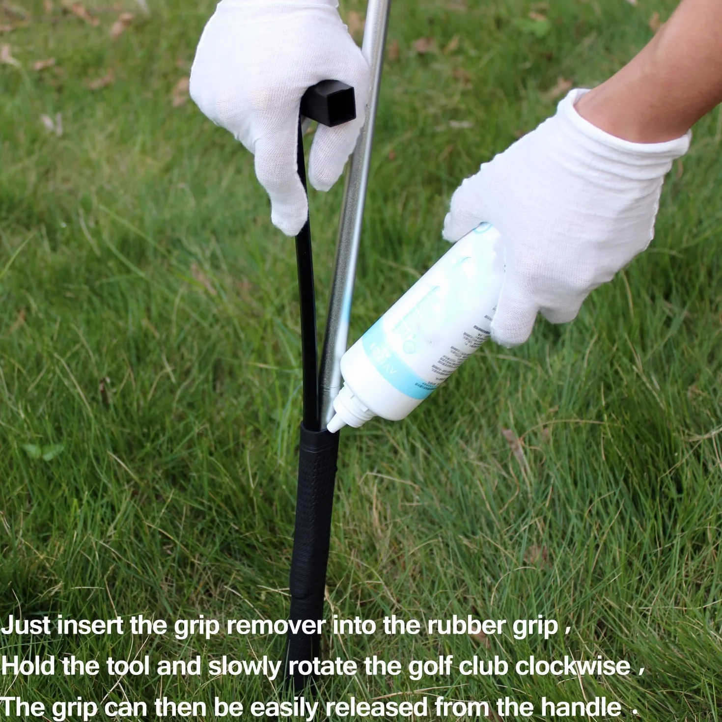 Narzędzie do usuwania chwytu golfowego, narzędzie do usuwania chwytu V-Groove ze stali nierdzewnej 28 cm do uchwytów wahadłowych o standardowej długości, narzędzie do naprawy uchwytu