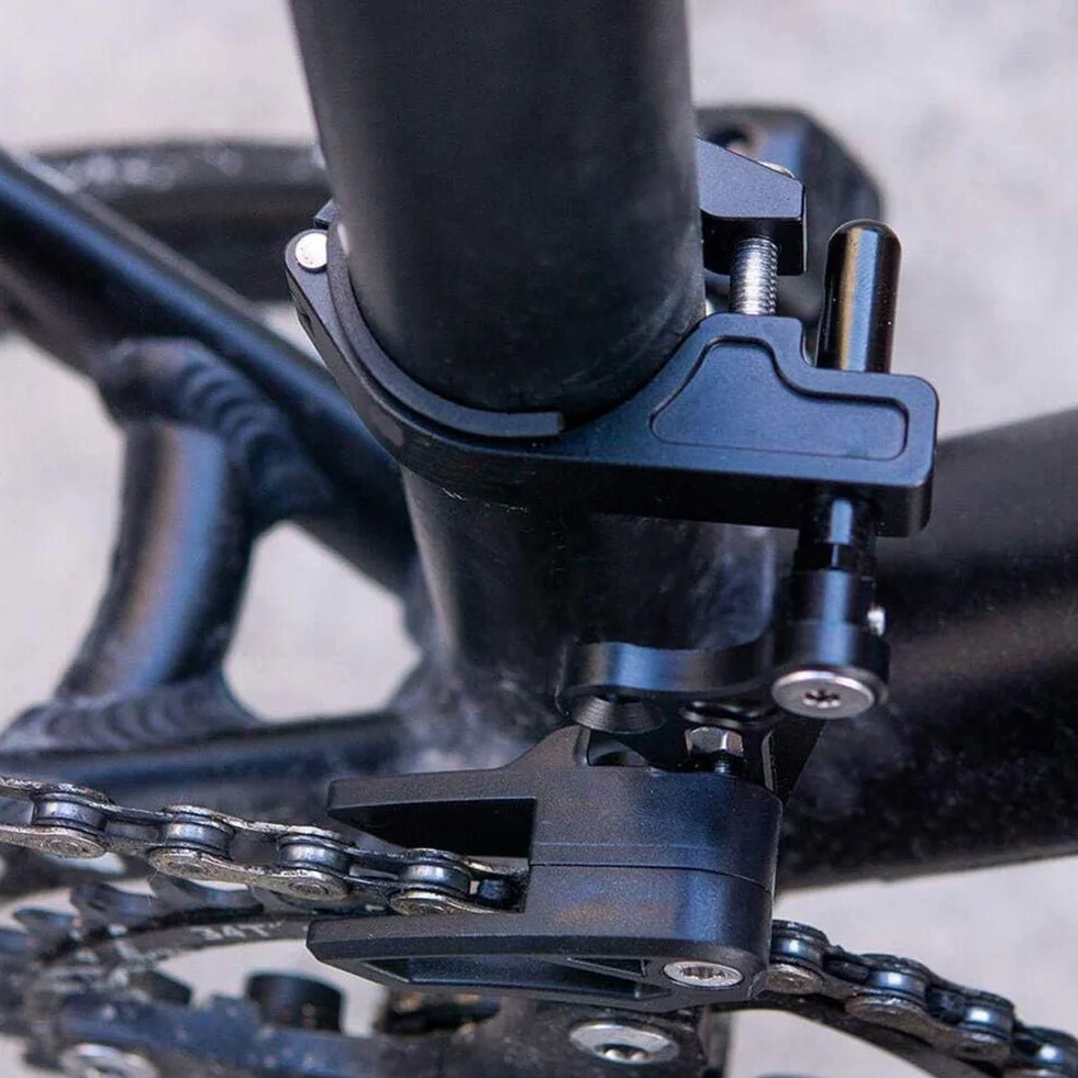 CYSKY Prowadnica łańcucha rowerowego, osłona łańcucha roweru górskiego, ochrona łańcucha MTB, 7075, stop aluminium, do większości rowerów, rowerów szosowych, górskich