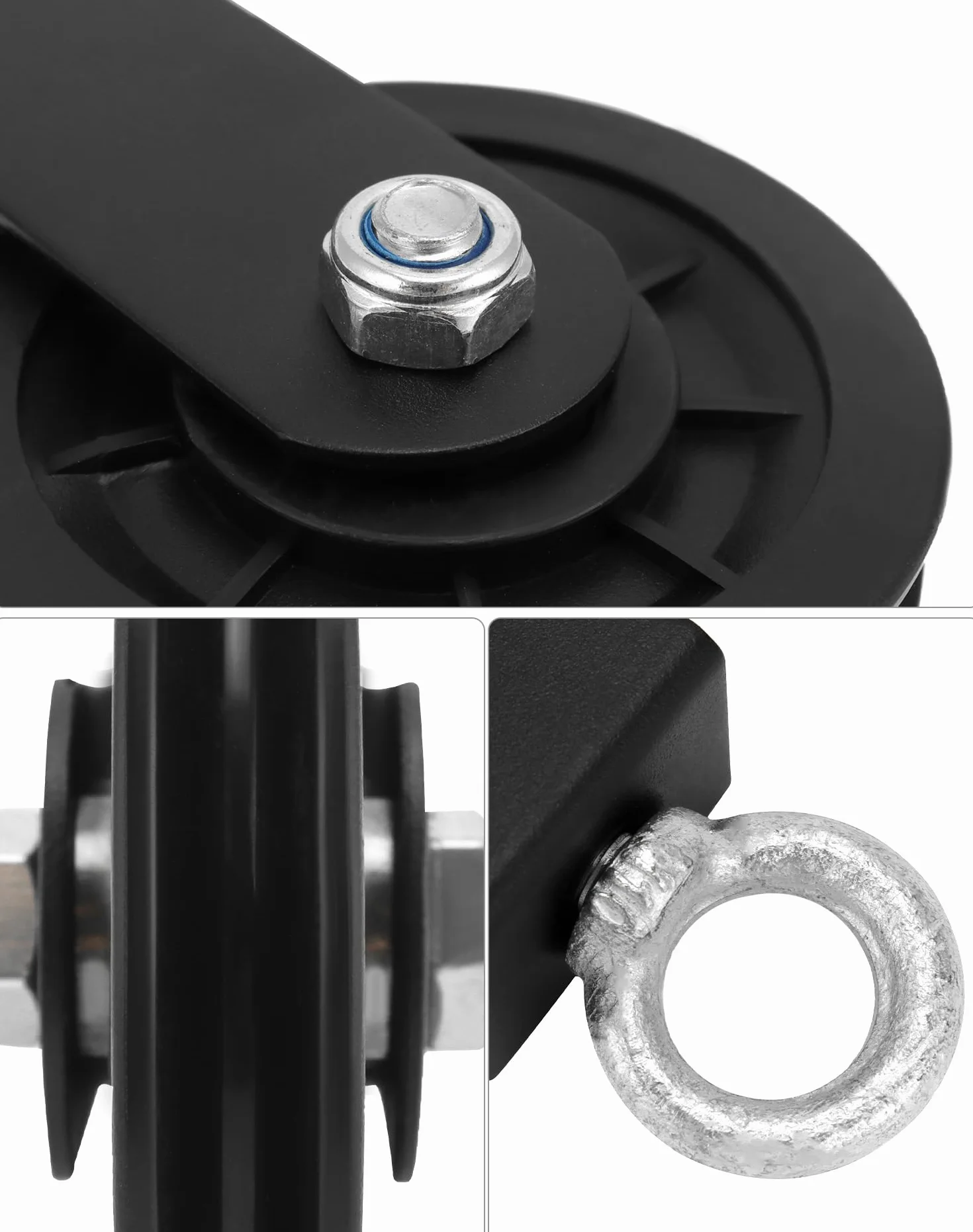 QWORK 90mm koło pasowe z paskiem obrotowym do Fitness System ciągnięcia kabli