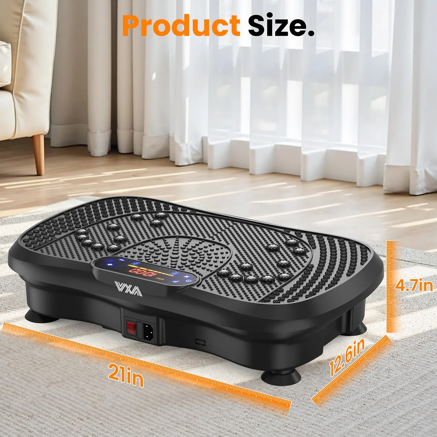 AXV Vibration Plate Exercise Machine Whole Body Workout Vibrate Fitness Platform Lymphatic Drainage Machine for Weight Loss Shaping Toning Wellness Home Gyms Workout