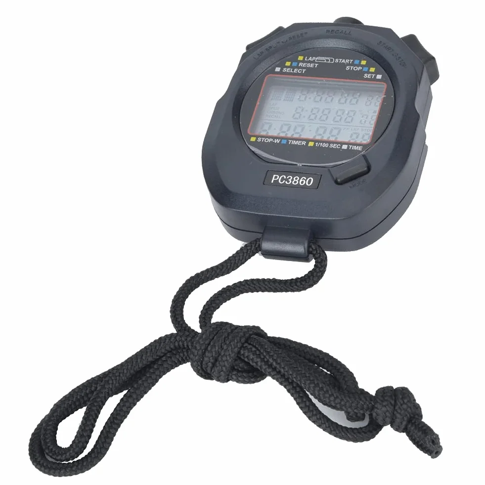 Elektroniczny Stoper Sportowy Timer Wodoodporny 3860