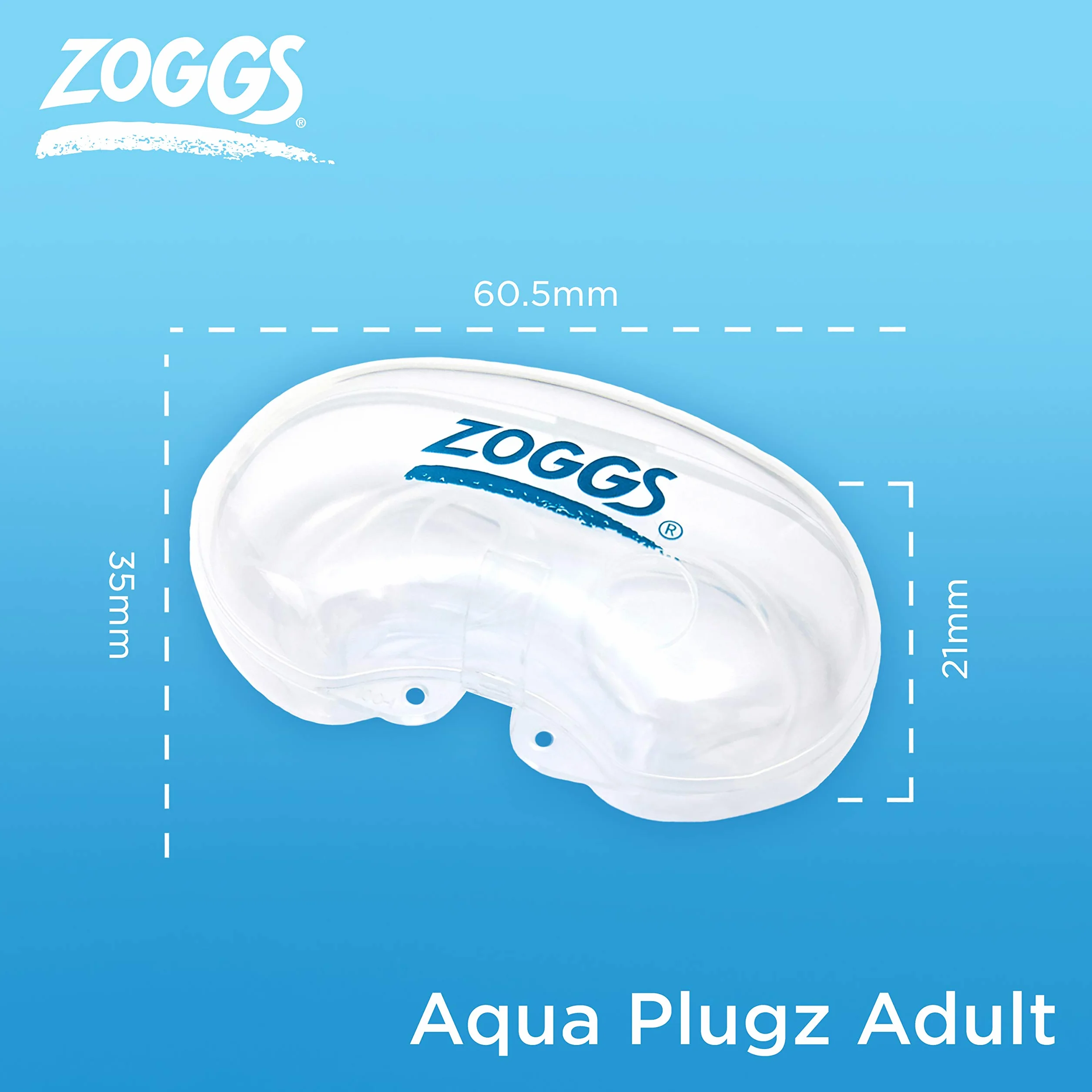 Zoggs Aqua Plugz, zatyczki do uszu do pływania, silikonowe zatyczki do uszu wielokrotnego użytku