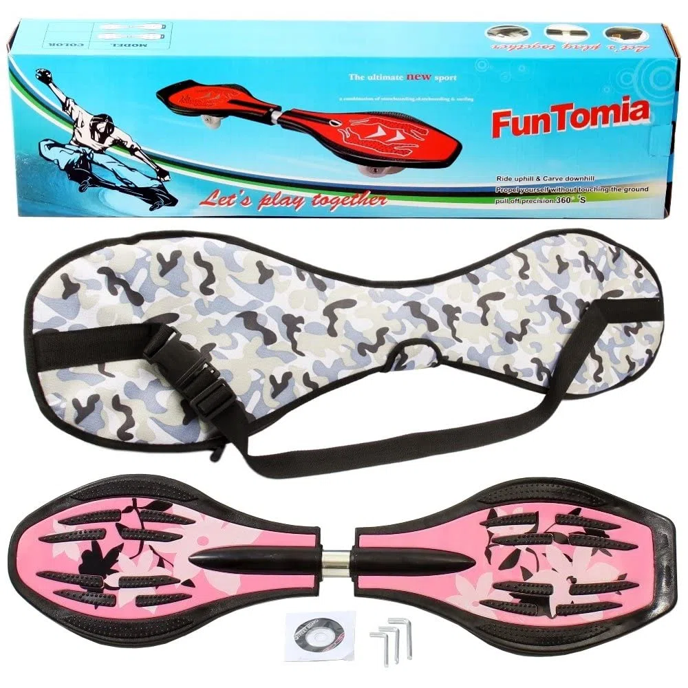 FunTomia Waveboard oryginalne łożyska kulkowe ABEC9 wraz z torbą – do 120 kg – (różne wzory kolorystyczne)