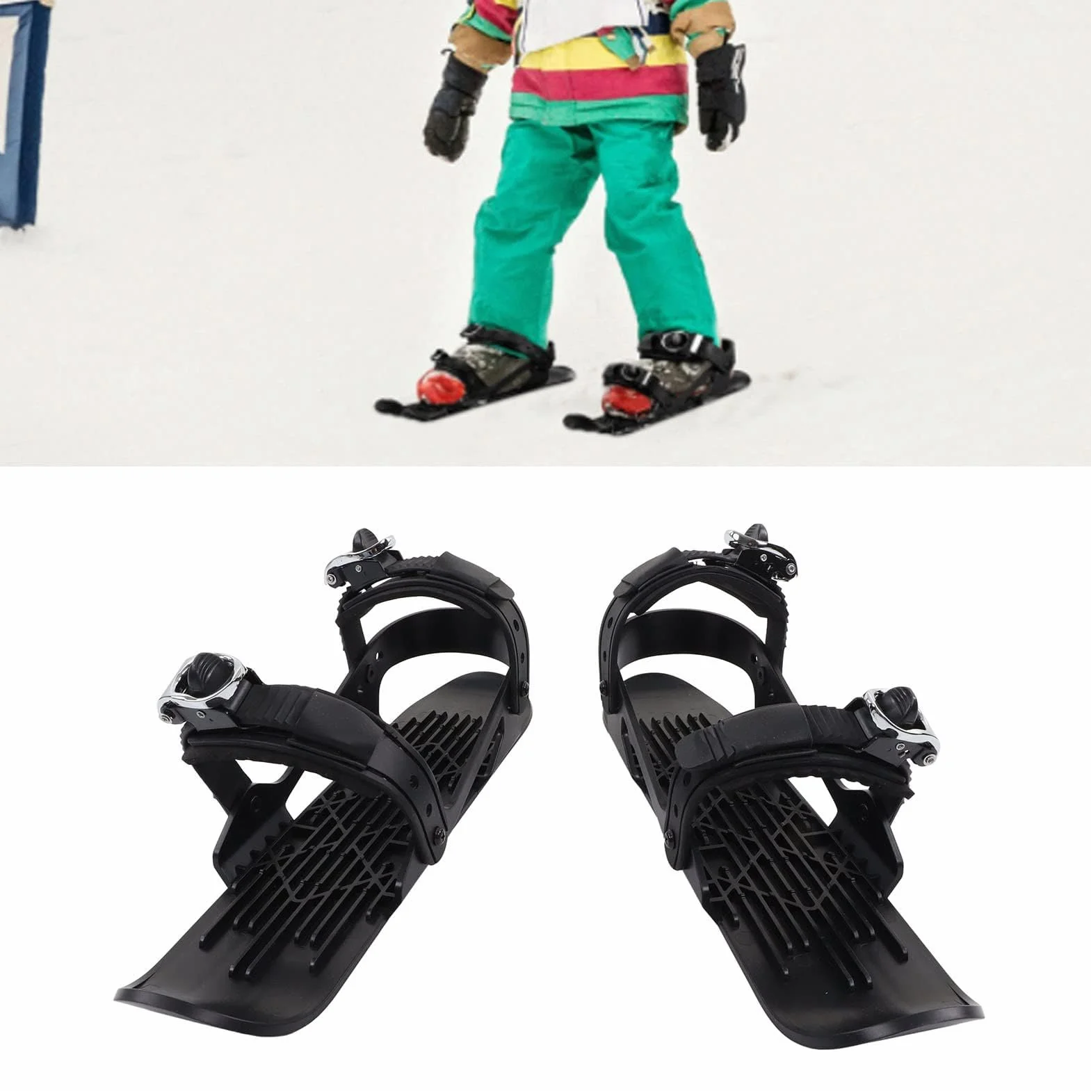 Mini łyżworolki, mini buty narciarskie, możliwość dopasowania do butów narciarskich, łyżworolek, snowboardów, na stoki zjazdowe, sporty zimowe