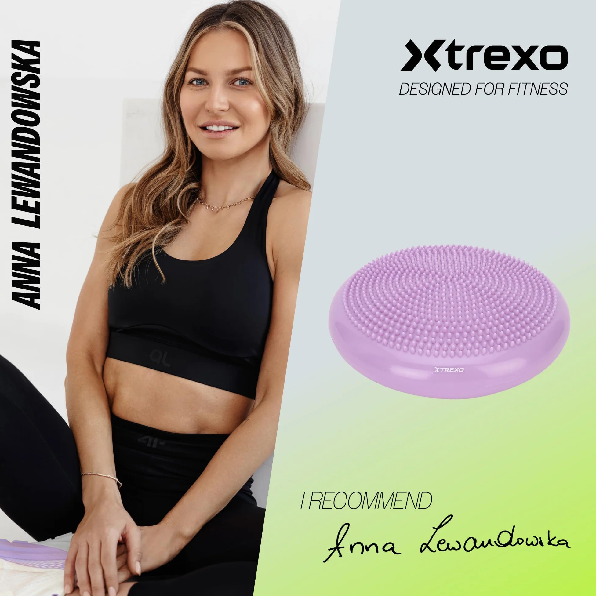 XTREXO poduszka balansowa Ø 34 cm z wypustkami, pompka antypoślizgowy trening równowagi