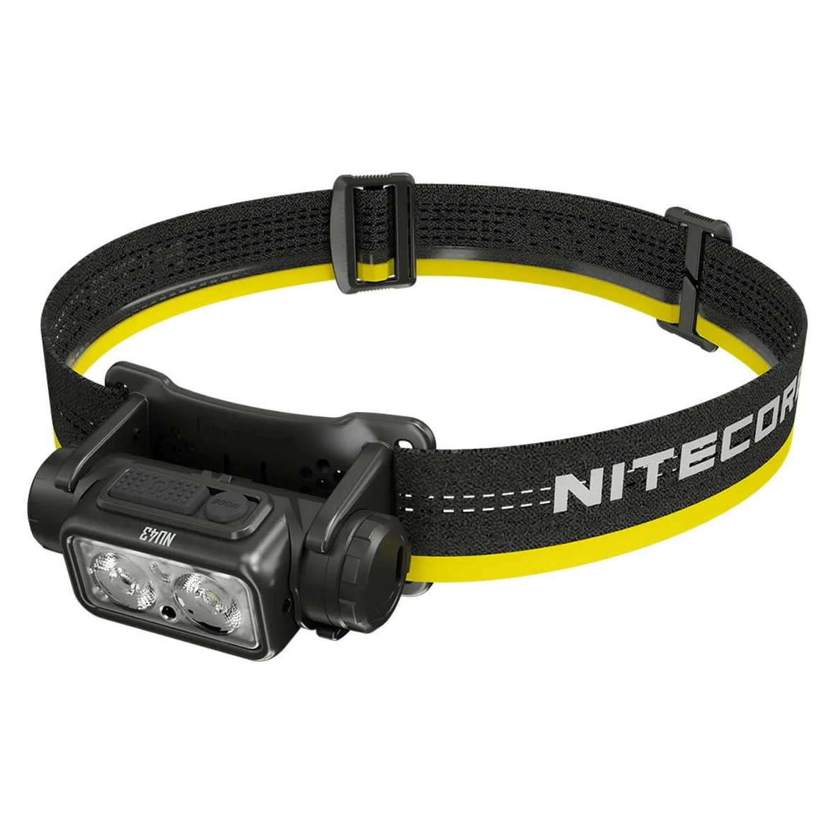 Nitecore Latarka czołowa NU43, lekka, ładowana przez USB C, 1400 lumenów, zasięg świecenia 130 m, czerwone światło do widzenia w nocy
