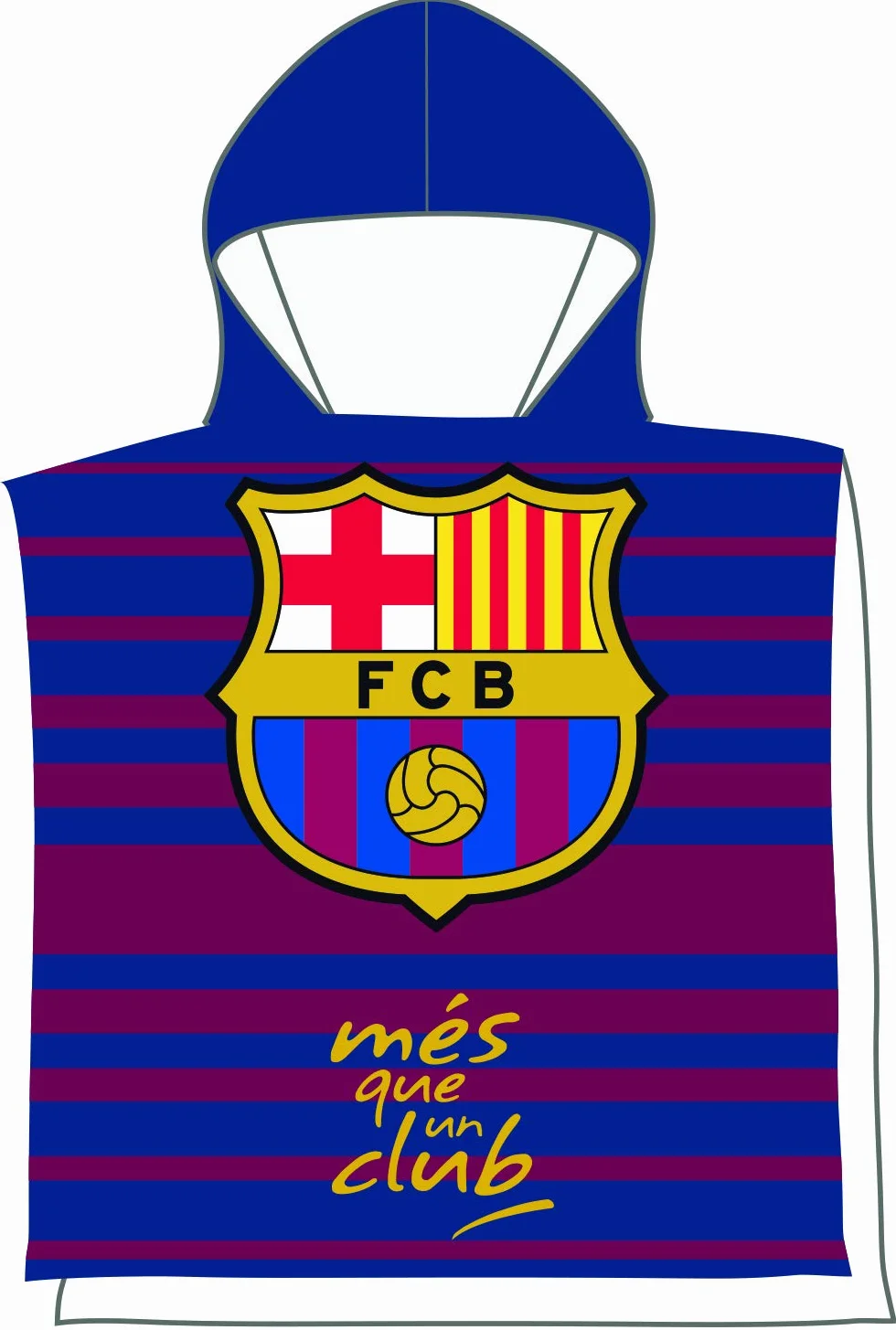 FC Barcelona FCB198 Ponczo niebieskie