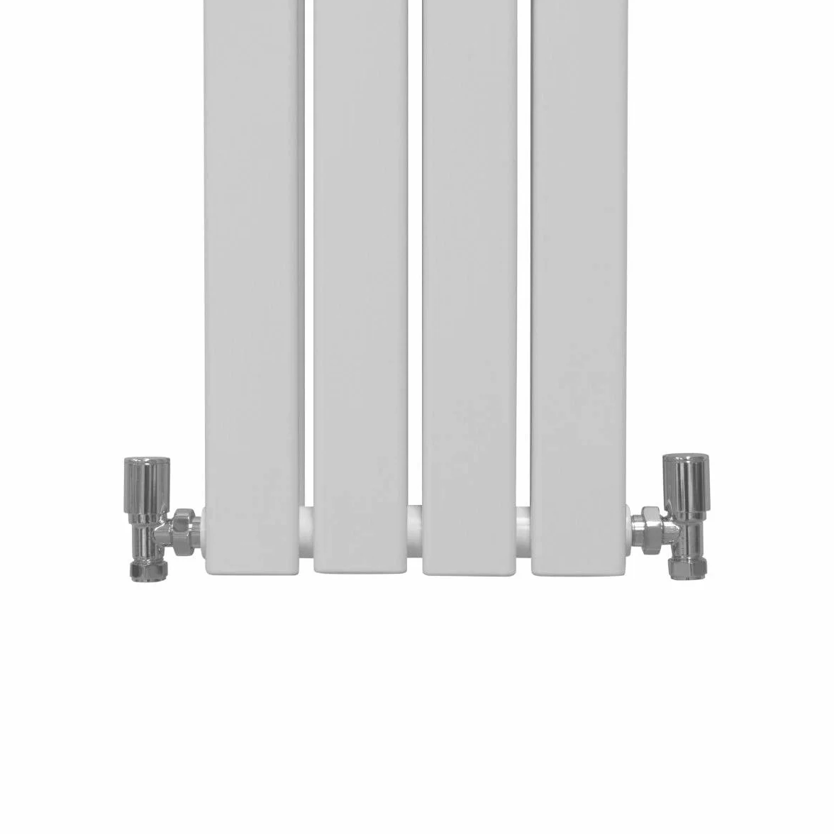 Designerski Grzejnik Płaski Panel 160 x 28 cm Biały Błyszczący Pionowy Podwójny Panel Ścienny