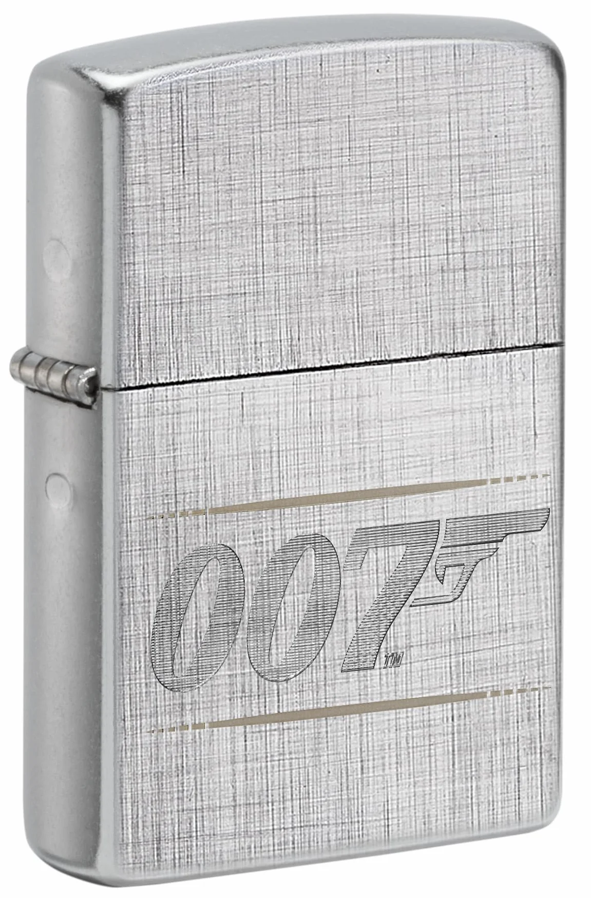 Zippo James Bond Bt 007 Gun Logo Zapalniczka Sztormowa, Grawerowanie Laserowe/Automatyczne, Wielokrotnego Użytku, do Napełniania, Wiatroodporna Konstrukcja, Wykonano w USA, Wzór Splotu Diagonalnego