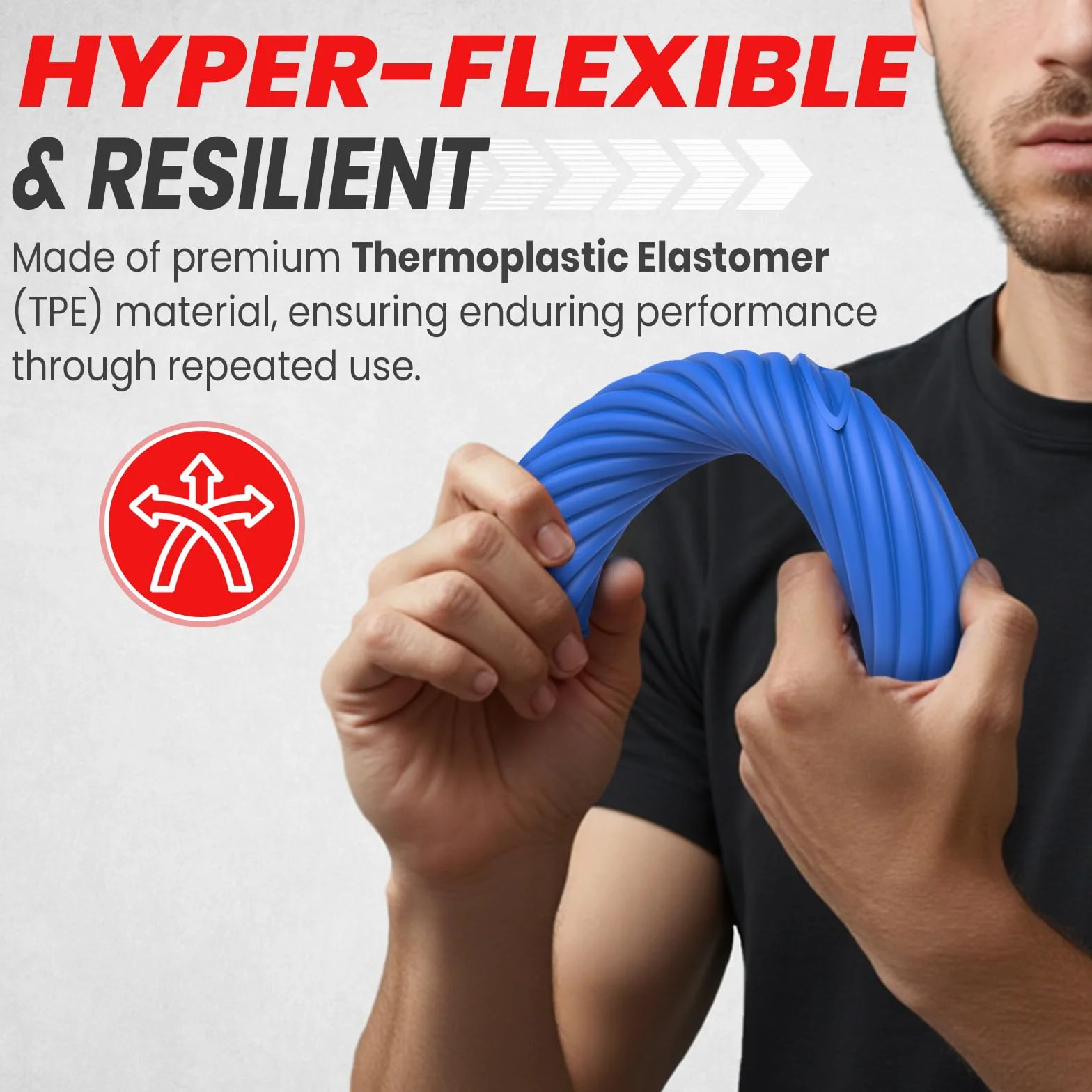 FUNFLEX Zestaw Flex Therapy Bar – 3 poziomy oporu – Elastyczne drążki treningowe do rąk, nadgarstków i ramion – Trening siły i mobilności