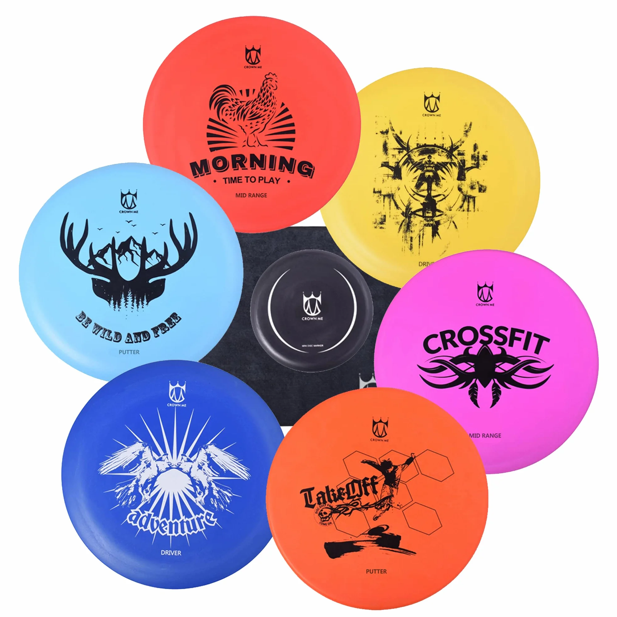 CROWN ME Zestaw Disc Golf z 6 zestawami płyt