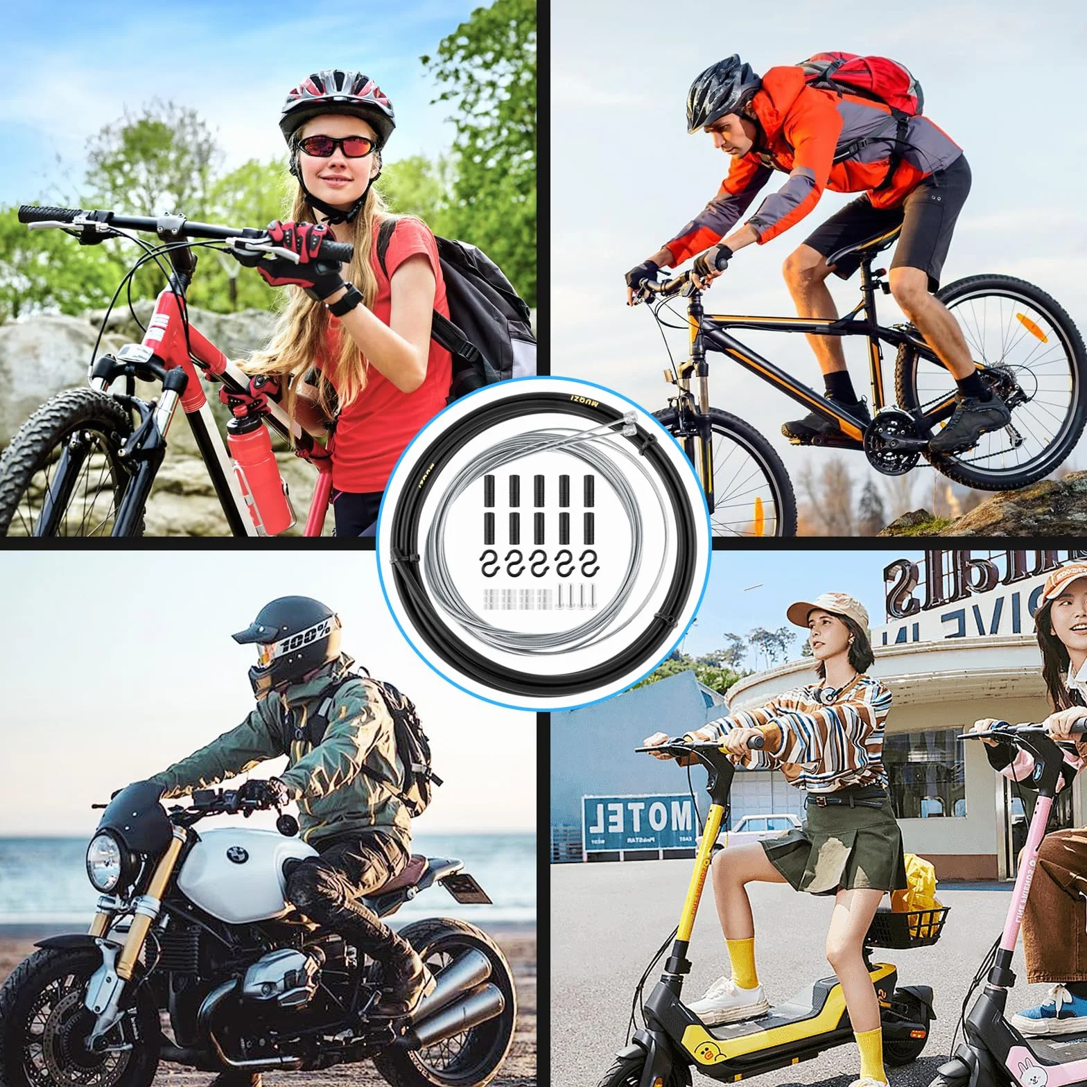 Zestaw Przerzutki Rowerowej Linki Przewody MTB Uniwersalny