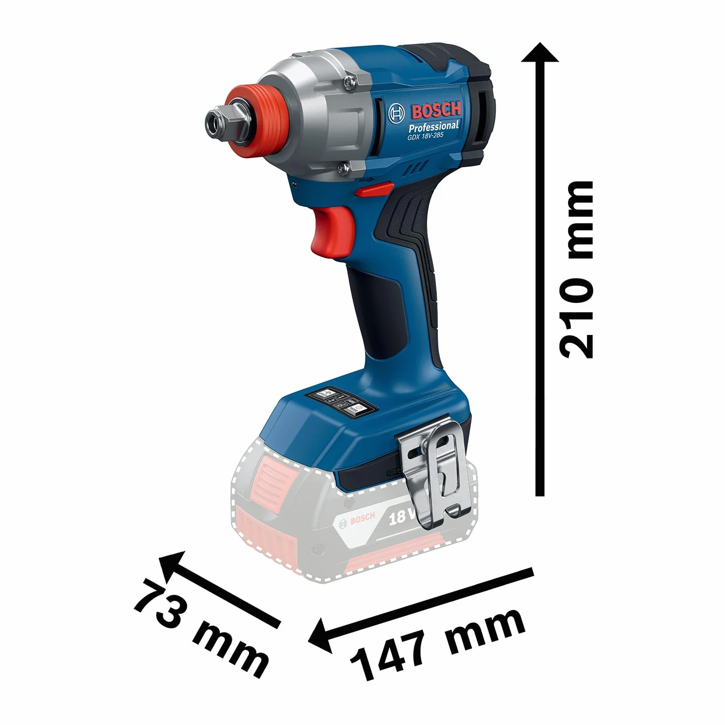 Bosch Professional GDX 18V-285 akumulatorowa wkrętarka udarowa 18 V