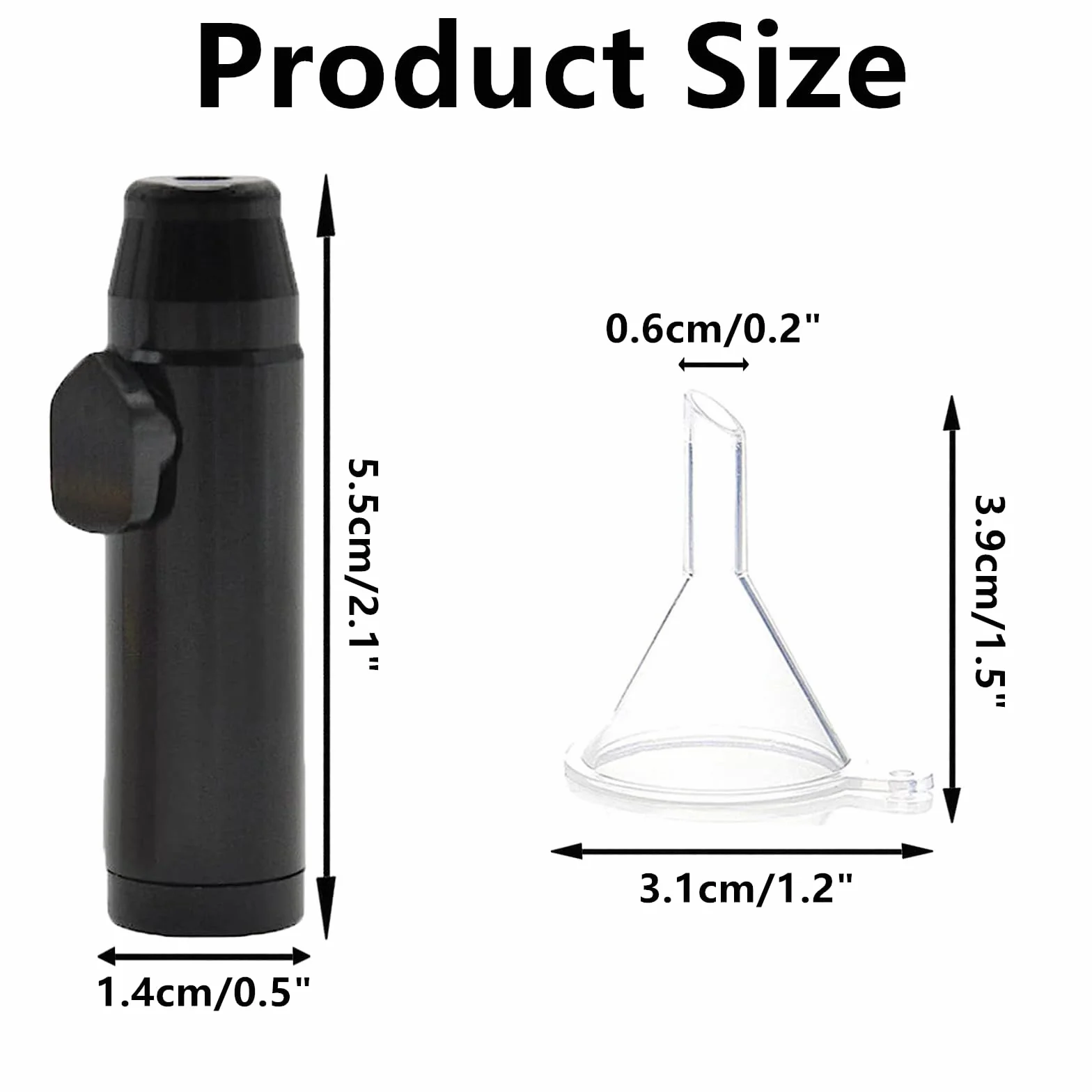 gotyou Sniff Snuff Snuff Sniffer Sniffer dozownik do tabaki, 2 sztuki, dla miłośników tabaki na świeżym powietrzu, w podróży (czarny)