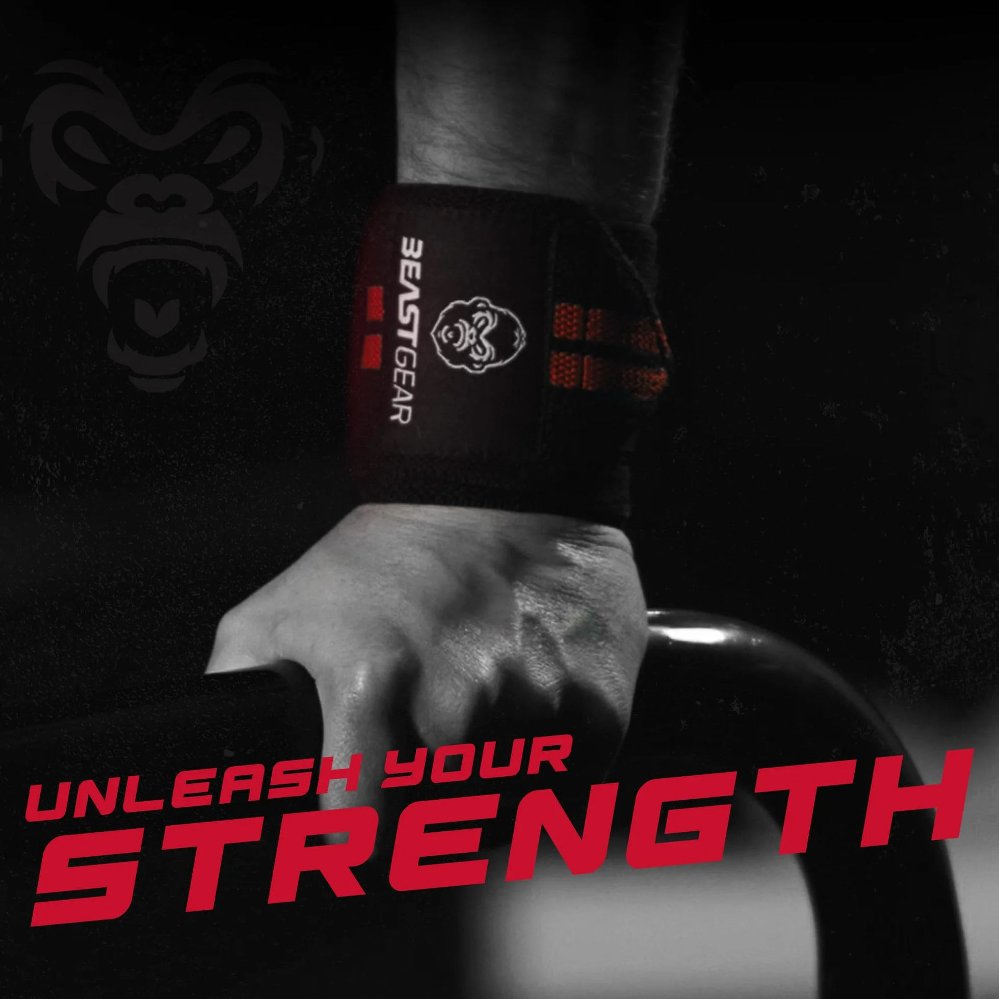Beast Gear Profesjonalne owijki podtrzymujące nadgarstek do podnoszenia ciężarów, pętla na kciuk i jeden rozmiar dla wszystkich, paski do ćwiczeń na siłowni fitness treningu