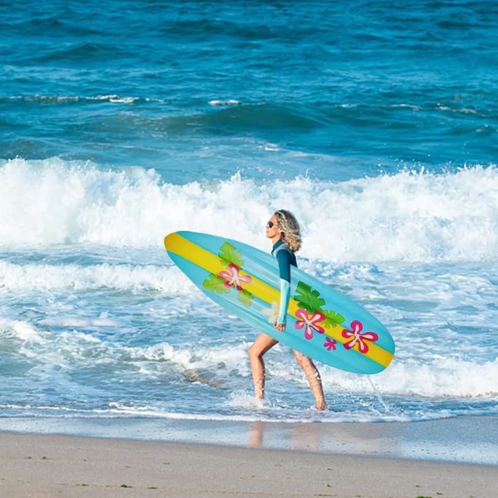 Nadmuchiwana deska surfingowa, miękka deska surfingowa do pływania, nadmuchiwana deska boogie, przenośna do surfowania na plaży, pływania, na lato, do zabawy w wodzie