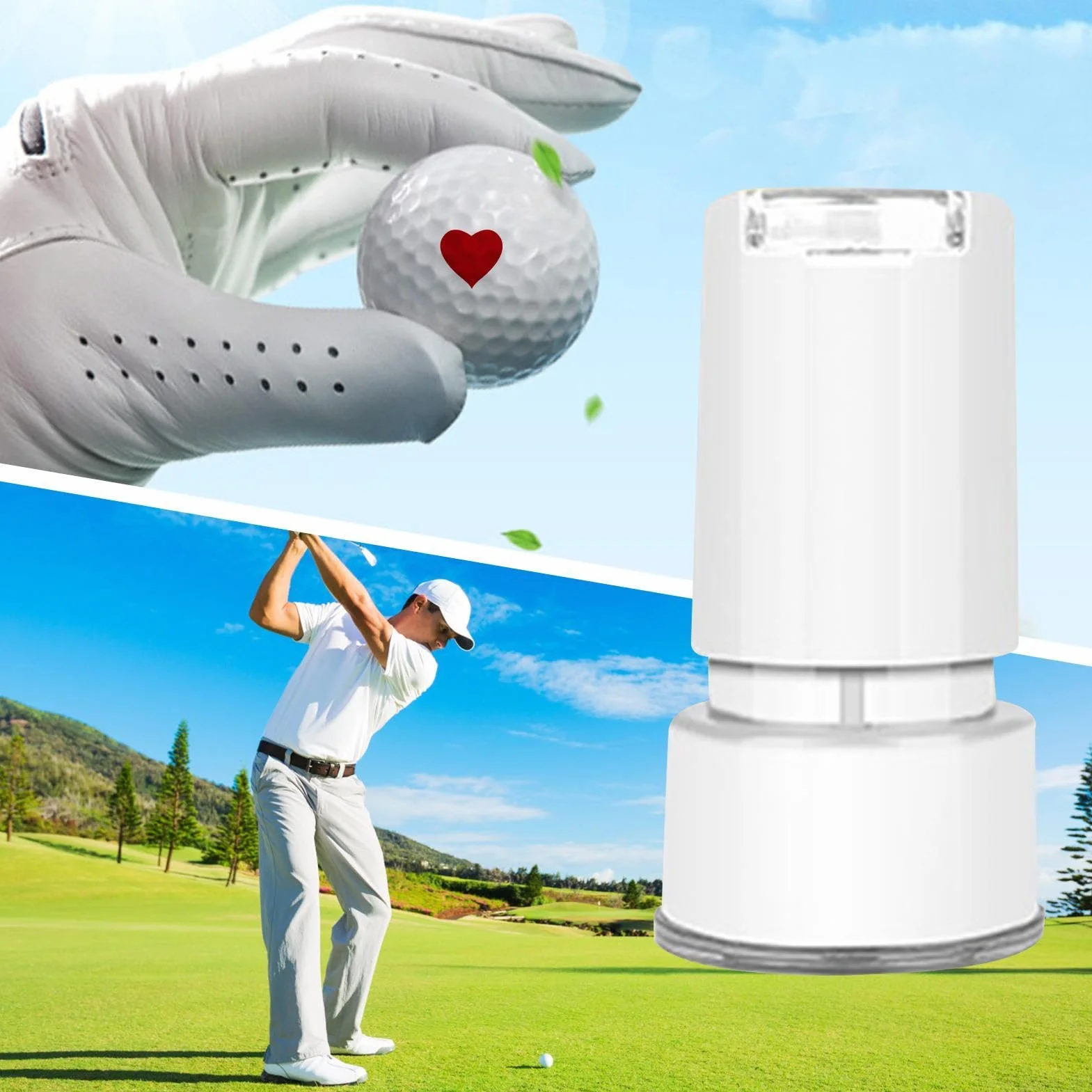Pieczątka do piłki golfowej, zestaw do znakowania piłek golfowych - szybkoschnące narzędzie do znakowania piłek golfowych, trwałe narzędzie do znakowania piłek golfowych, kreatywne akcesoria golfowe