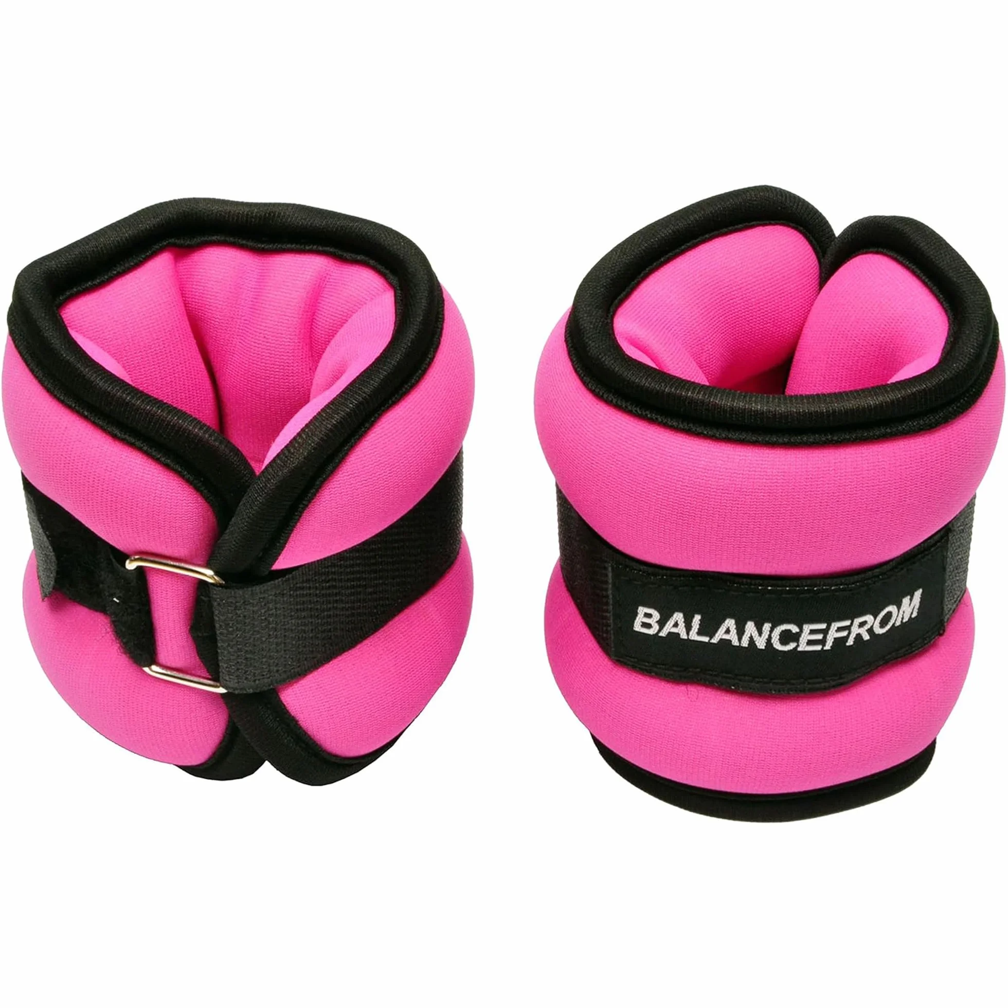 Signature Fitness Regulowane obciążniki na kostkę nadgarstek nogi 0,5 kg para różowe