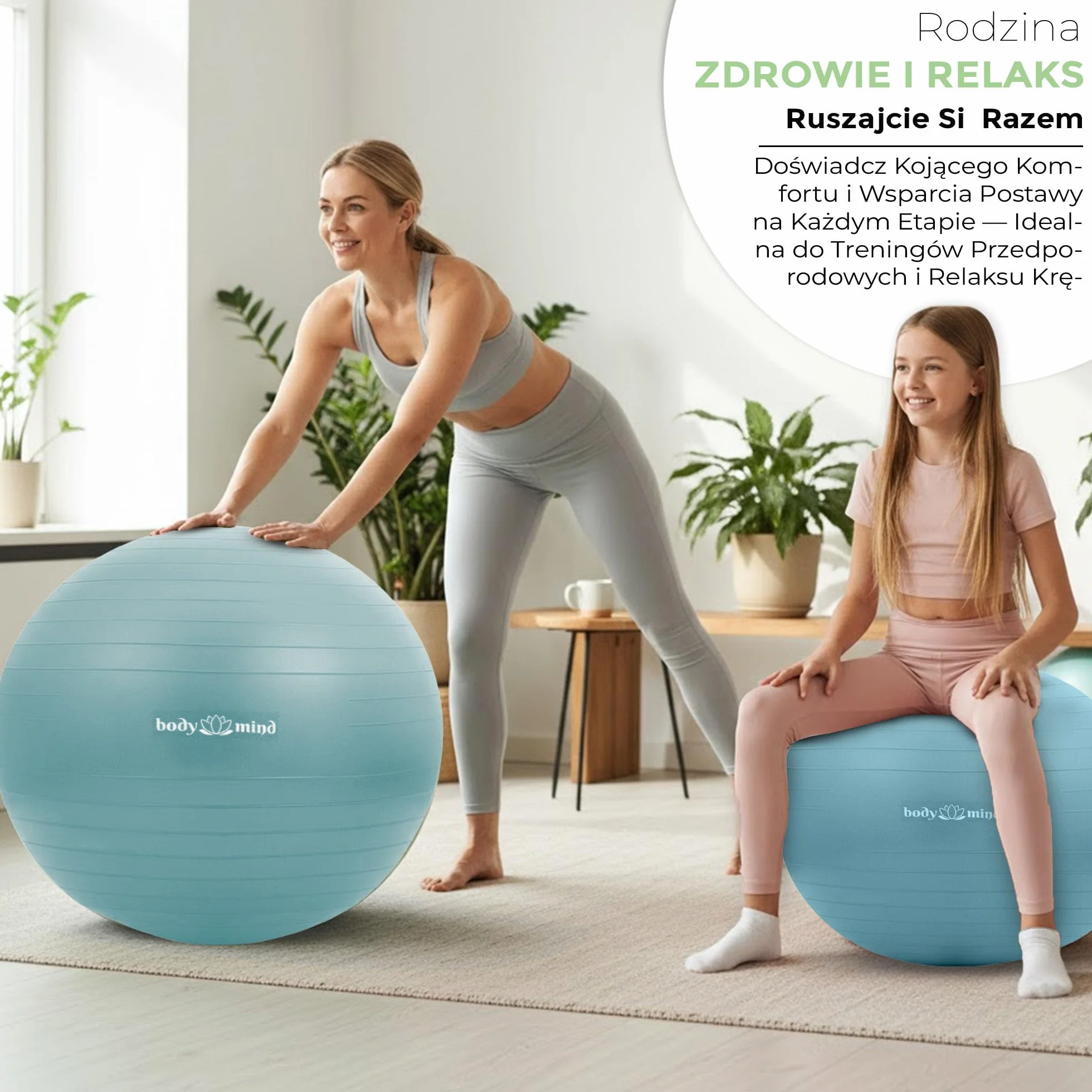 Piłka gimnastyczna z pompą powietrza – piłka pilatesowa Anti-Burst, piłka Pezzi dla kobiet w ciąży Ergonomiczne siedzisko jako krzesło biurowe, piłka do jogi, gimnastyki i treningu