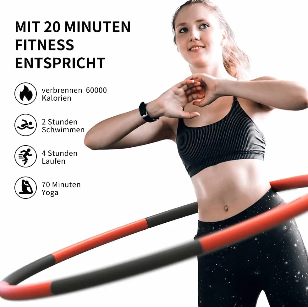 PROIRON Hula Hoop Weighted Ćwiczenia Hula Hoop dla dorosłych Dzieci Początkujący Wyściełane pianką 1,2 kg / 1,8 kg 73-98 cm Szeroki Sport Odpinany Hula Hoop