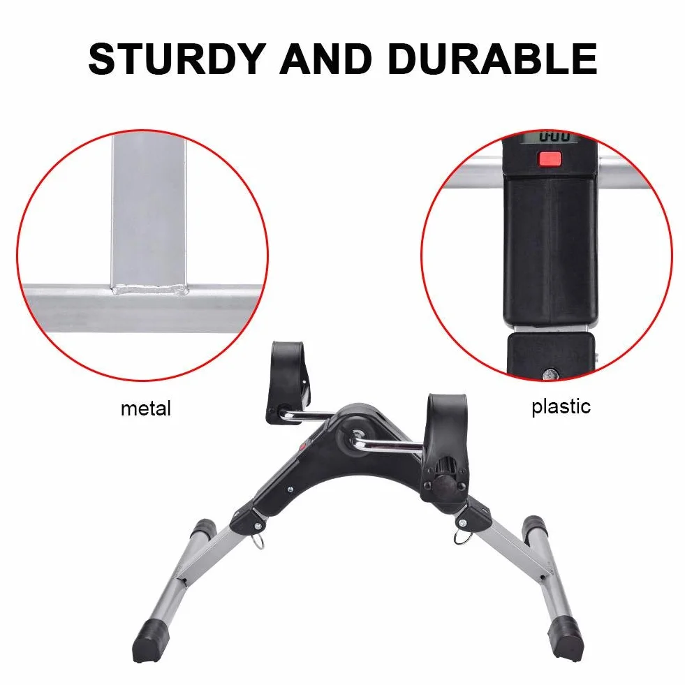 Rower treningowy składany Mini Bike z monitorem LCD na ręce i nogi