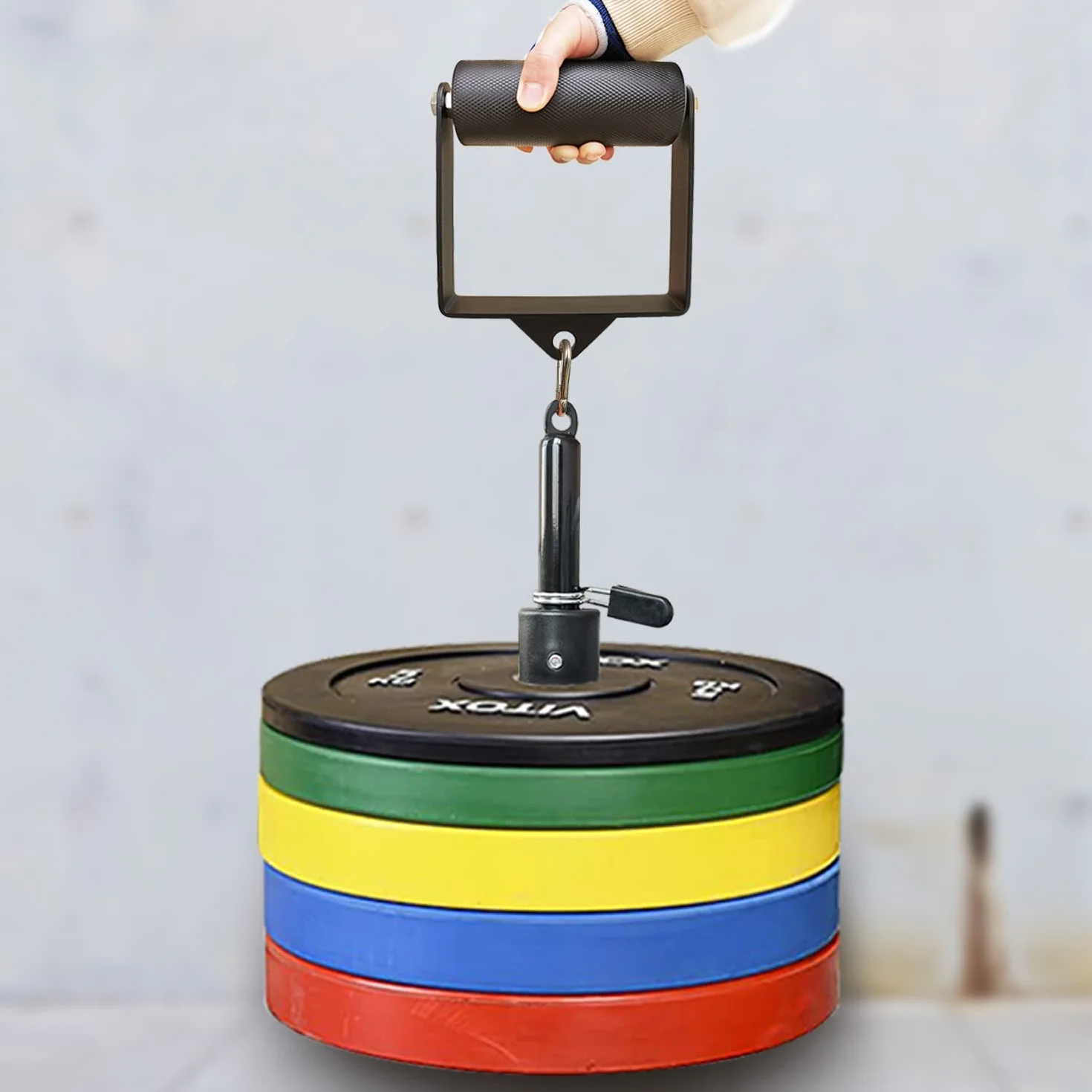 MARSAFIT Fitness 6 cm pogrubiony uchwyt D mocowanie kabla LAT, pociągnij w dół mocowanie pojedynczy uchwyt D, wsparcie do 450 kg, nasadki kablowe do siłowni (średnica: 2,36 cala)