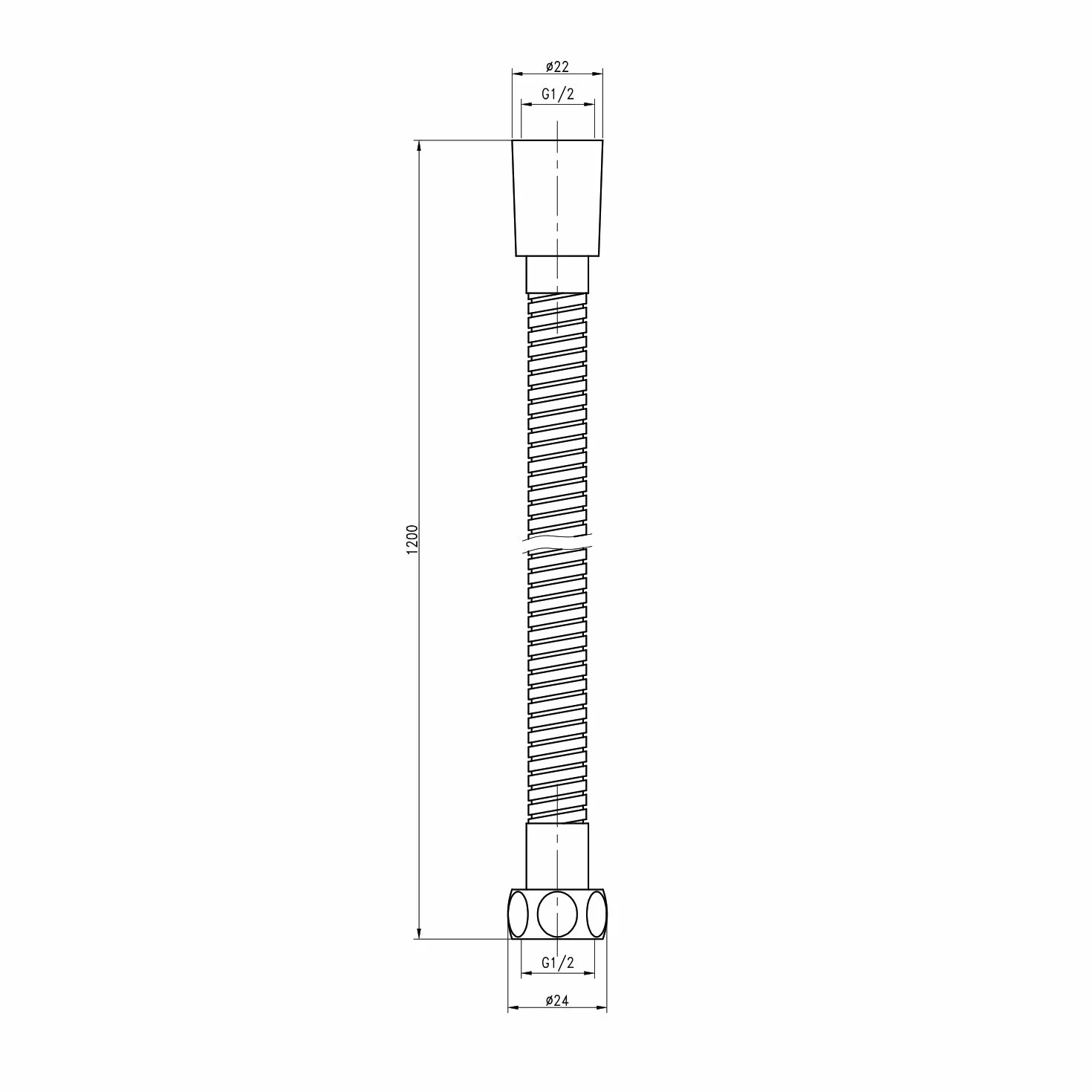 Ręczna Słuchawka Bidetowa WC/Bidet z Chromowanego Mosiądzu – Zestaw Soho Design z Zaworem Odcinającym, Uchwyt Ścienny, Wąż 120 cm, Gwint G1/2”