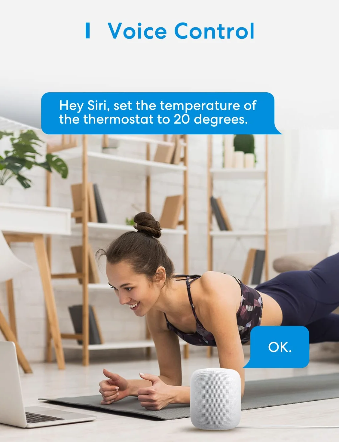 Meross Inteligentny termostat grzejnikowy Wi-Fi, kompatybilny z HomeKit, Alexa i Google Assistant, 2 szt