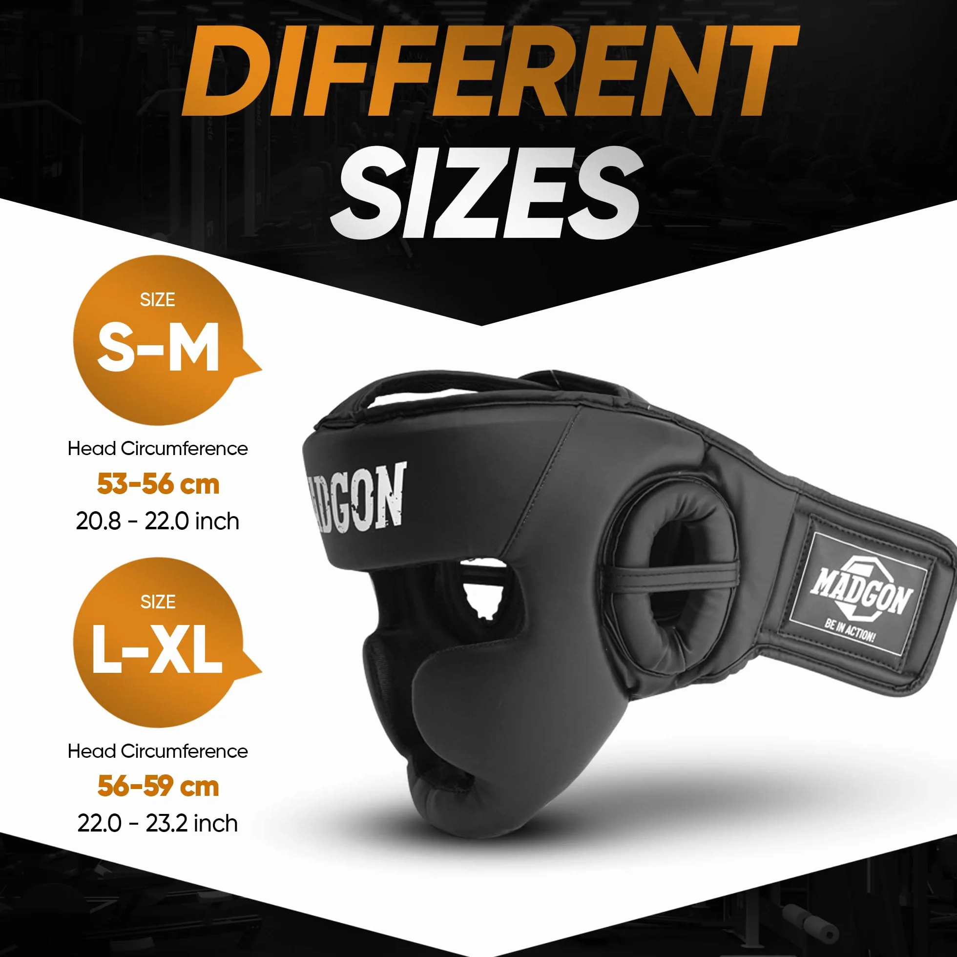 MADGON Kask Bokserski z Absorbcją Uderzeń! Pełna Ochrona Głowy – Idealna Widoczność i Minimalne Pocenie – Kask Ochronny dla Sztuk Walki, Boksu, Kick Boxingu, Sparringu – Kask MMA z Torbą w Zestawie!