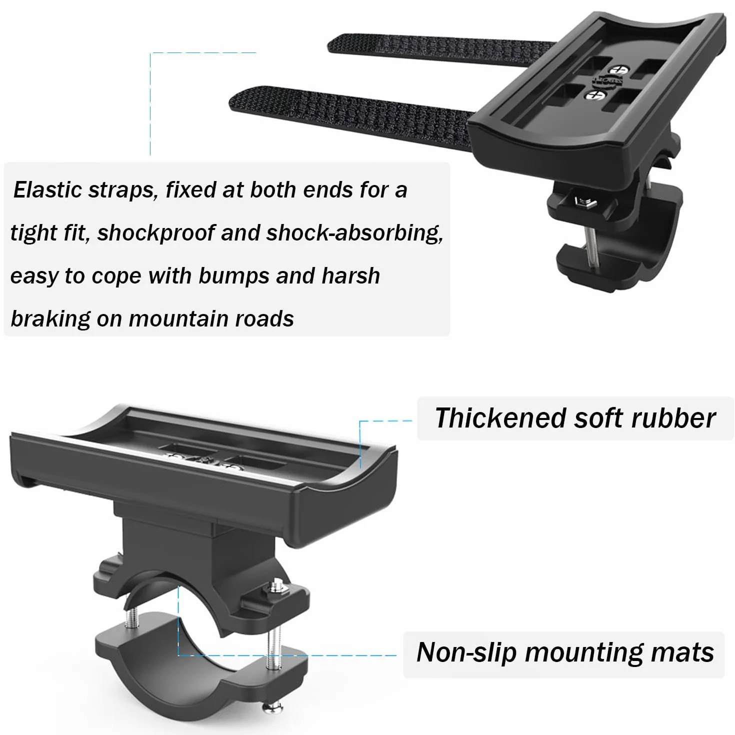 Uchwyt na latarkę rowerową, regulowany, uniwersalny obrotowy klips do dużej latarki 1 sztuka