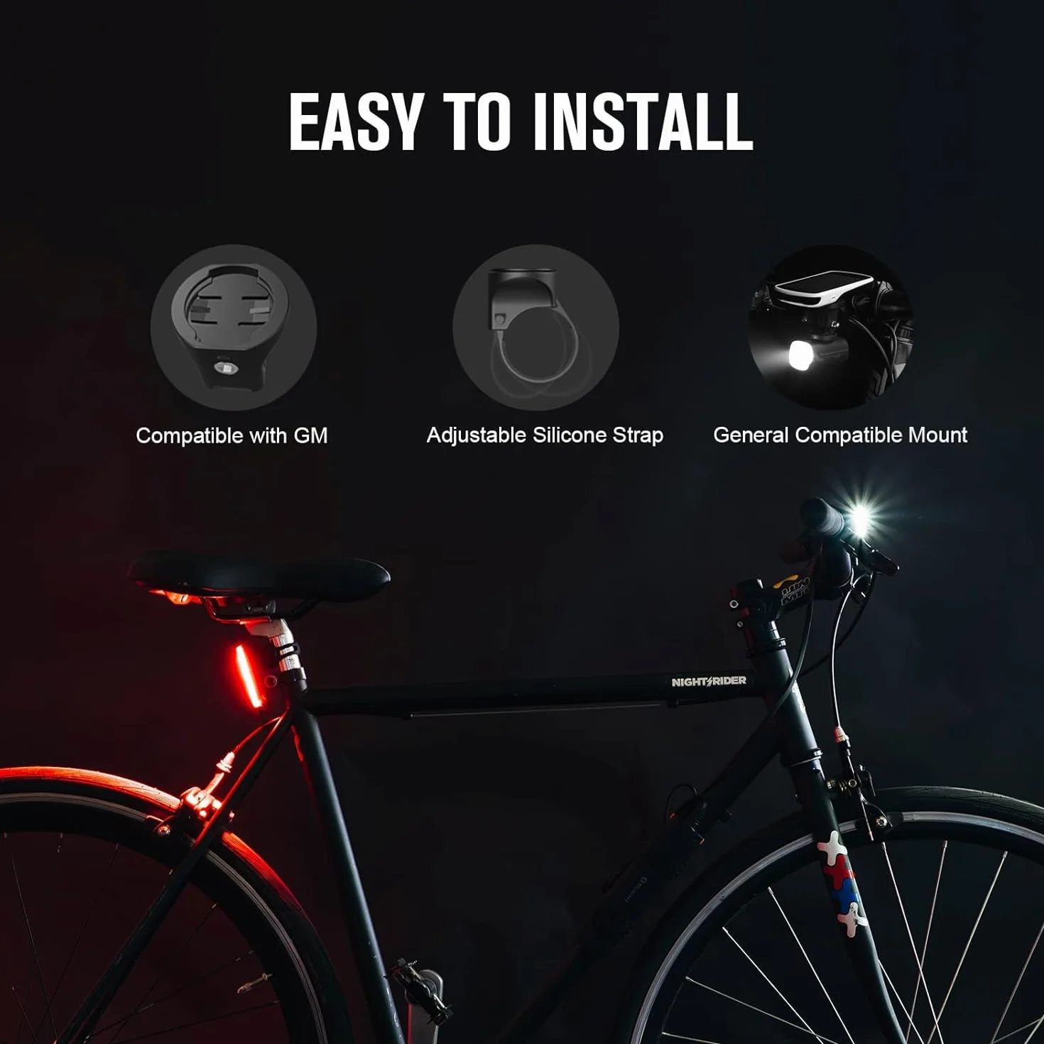 OLIGHT RN400+SEEMEE30C Zestaw reflektorów rowerowych z przodu i z tyłu, lampa LED do ponownego ładowania 400 lumenów, światło rowerowe, 5 trybów oświetlenia zewnętrznego, kempingu i jazdy na rowerze