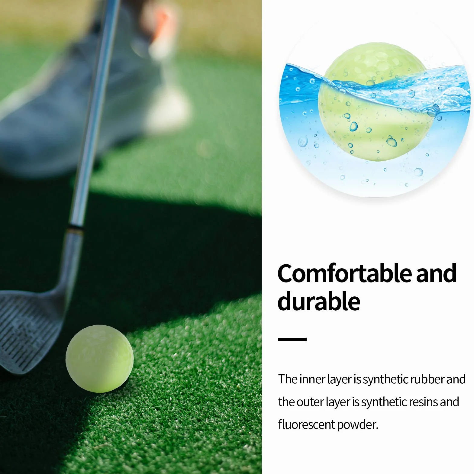12 Sztuk Glow Golf Balls Luminous Golf Balls Golf Floating Ball Night Golf