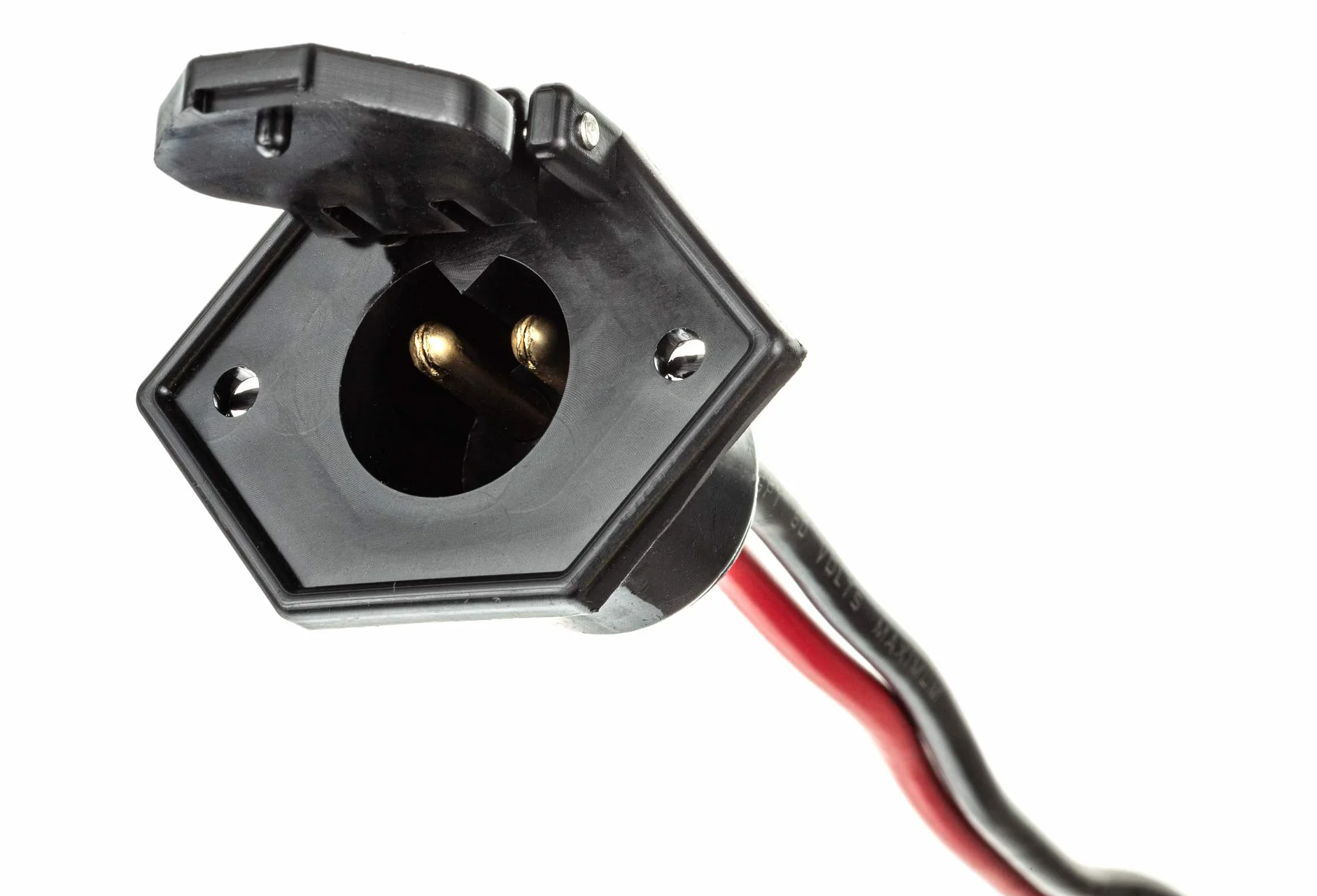 MotorGuide 8M4000954 gniazdo zasilania silnika trollingowego, 2-bolcowe silniki 12 V, 24 V lub 36 V, do instalacji na łuku