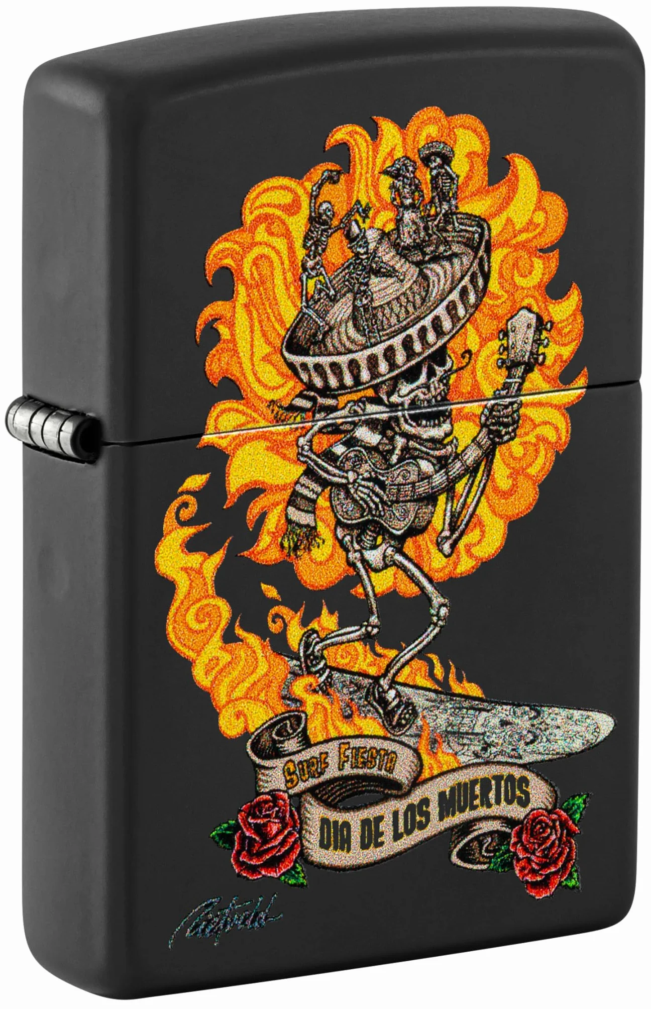 Zippo Rick Rietveld Zapalniczka Sztormowa Wielokrotnego Użytku Wiatroodporna Czarny Matowy