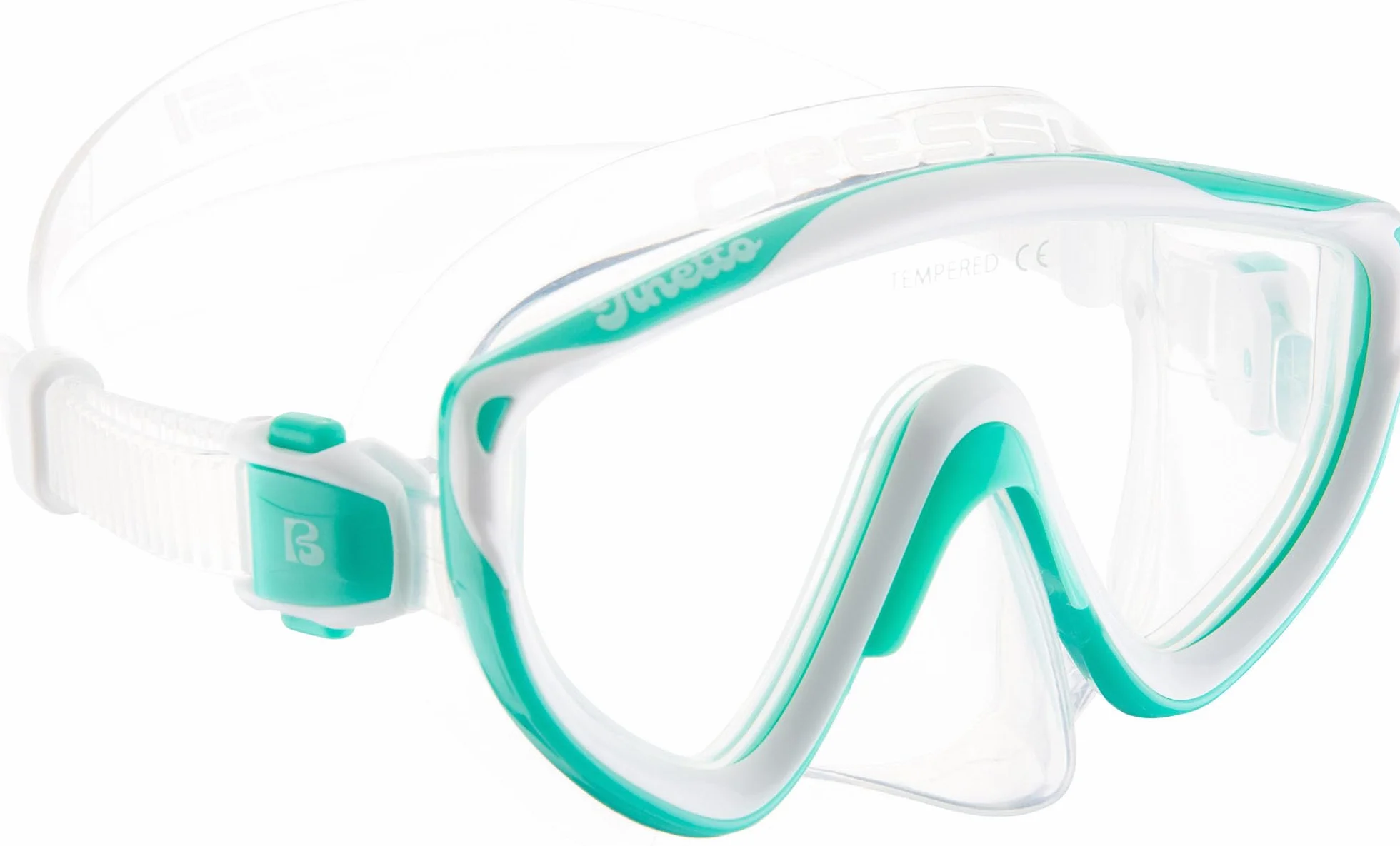 CRESSI Tinetto Rocks Dry Set Blue Navy/Ice Cyan L/XL - Kids Snorkeling Set Short Adjustable Fins, Silicone Mask, and Dry Snorkel, Blue Navy/Ice Cyan, L/XL