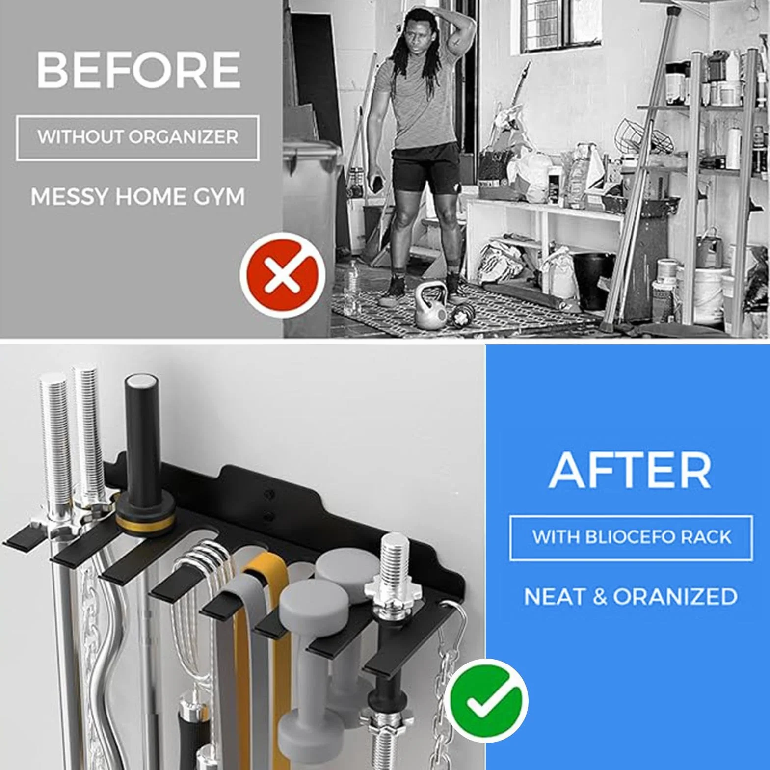 Heavy Duty Barbell Hanger, Barbell Wall Storage Rack, Gym Barbell Holder, Space Saving Weight Bar Holder, Wall Mount Barbell Organizer, Innovative Design, Strong Material Durability For Gym